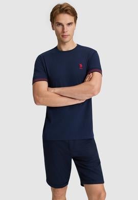 Erkek Lacivert Regular Fit Bisiklet Yaka Tişört - 50327011007
