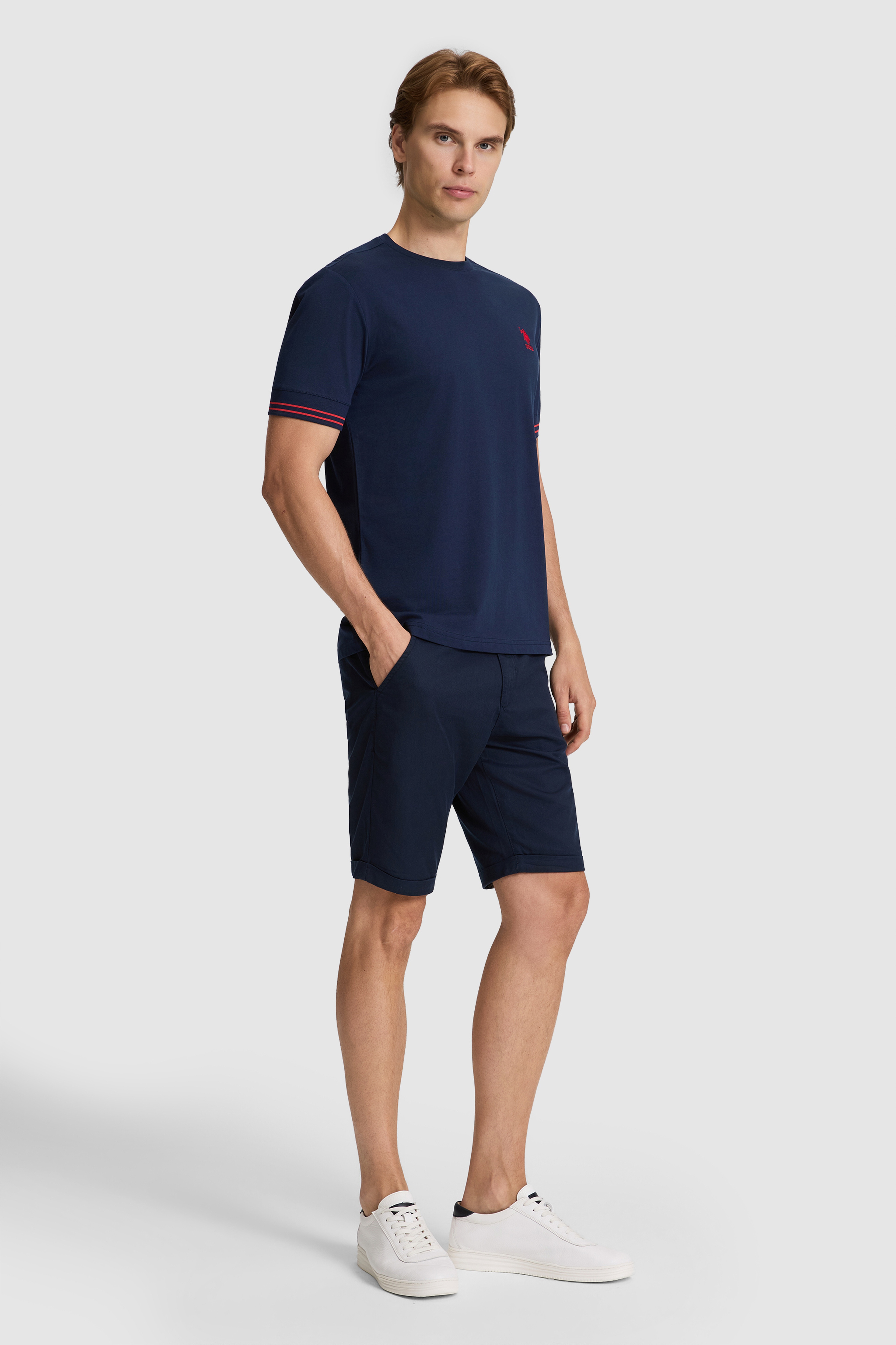 Erkek Lacivert Regular Fit Bisiklet Yaka Tişört