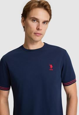 Erkek Lacivert Regular Fit Bisiklet Yaka Tişört - 50327011007