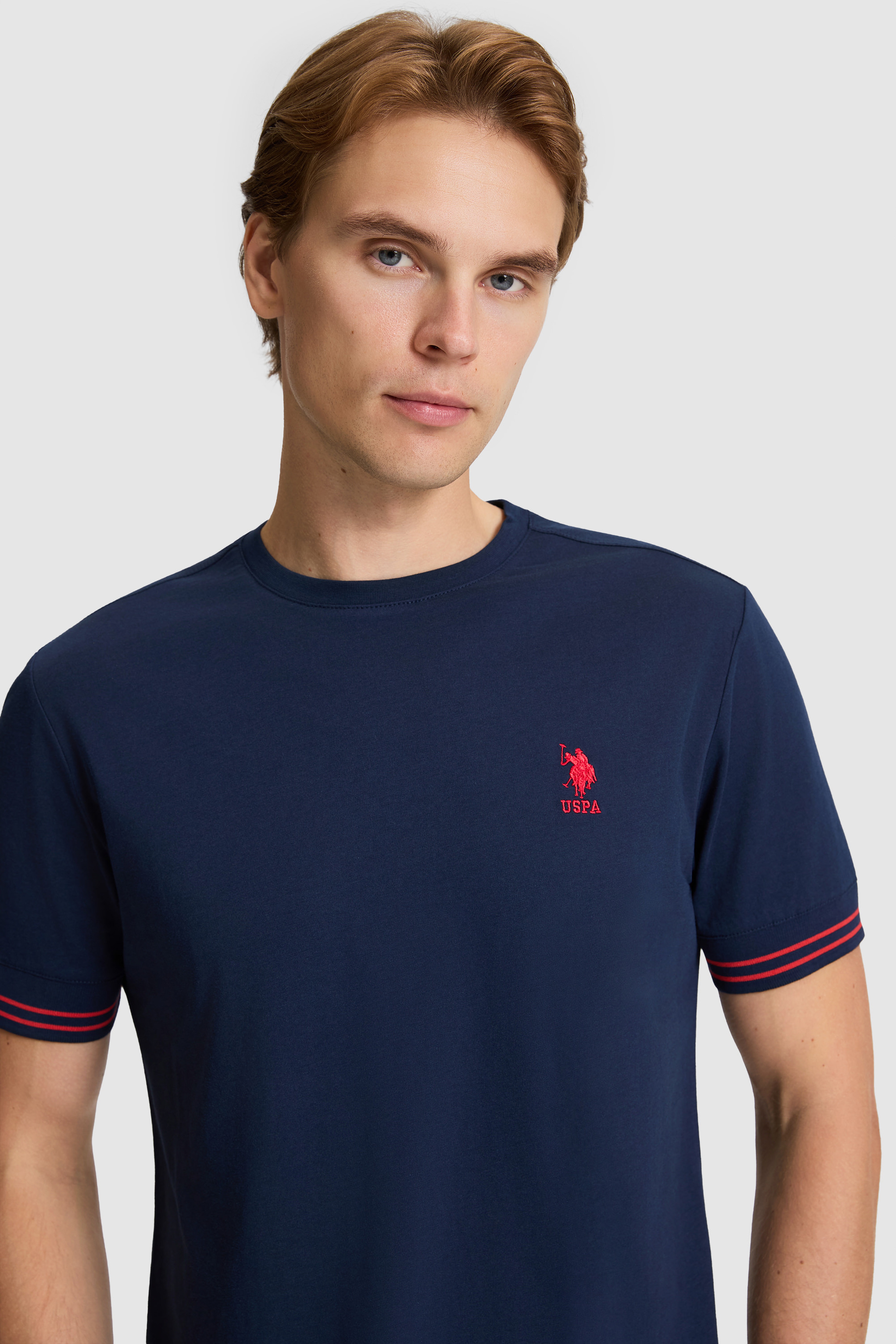 Erkek Lacivert Regular Fit Bisiklet Yaka Tişört - Image 2