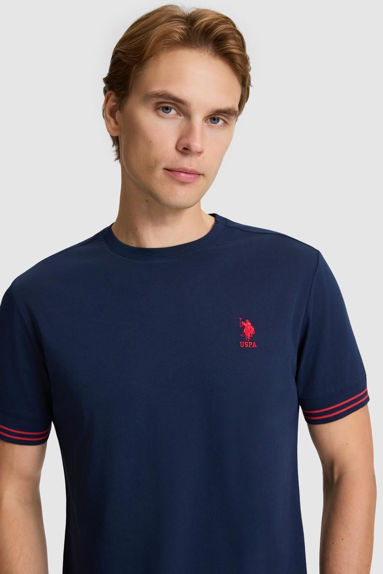 Erkek Lacivert Regular Fit Bisiklet Yaka Tişört - 50327011007