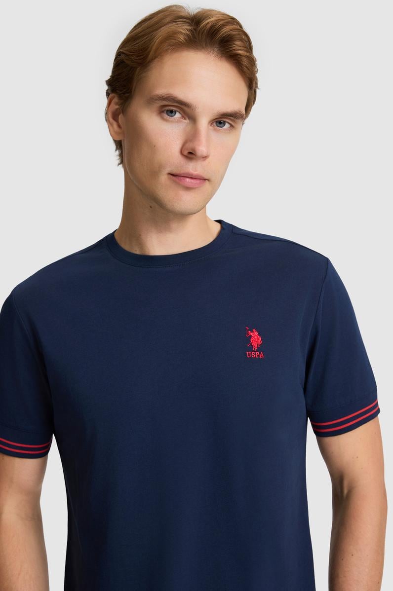 Erkek Lacivert Regular Fit Bisiklet Yaka Tişört