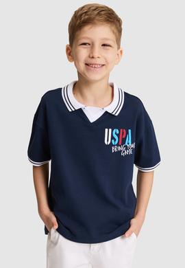 Erkek Çocuk Lacivert Polo Yaka Tişört - 50320436002