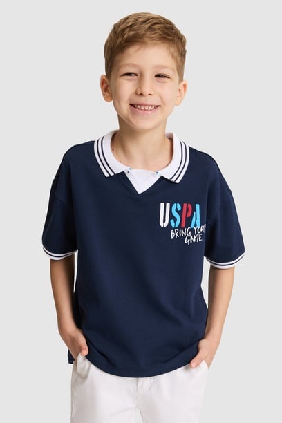 Erkek Çocuk Lacivert Polo Yaka Tişört