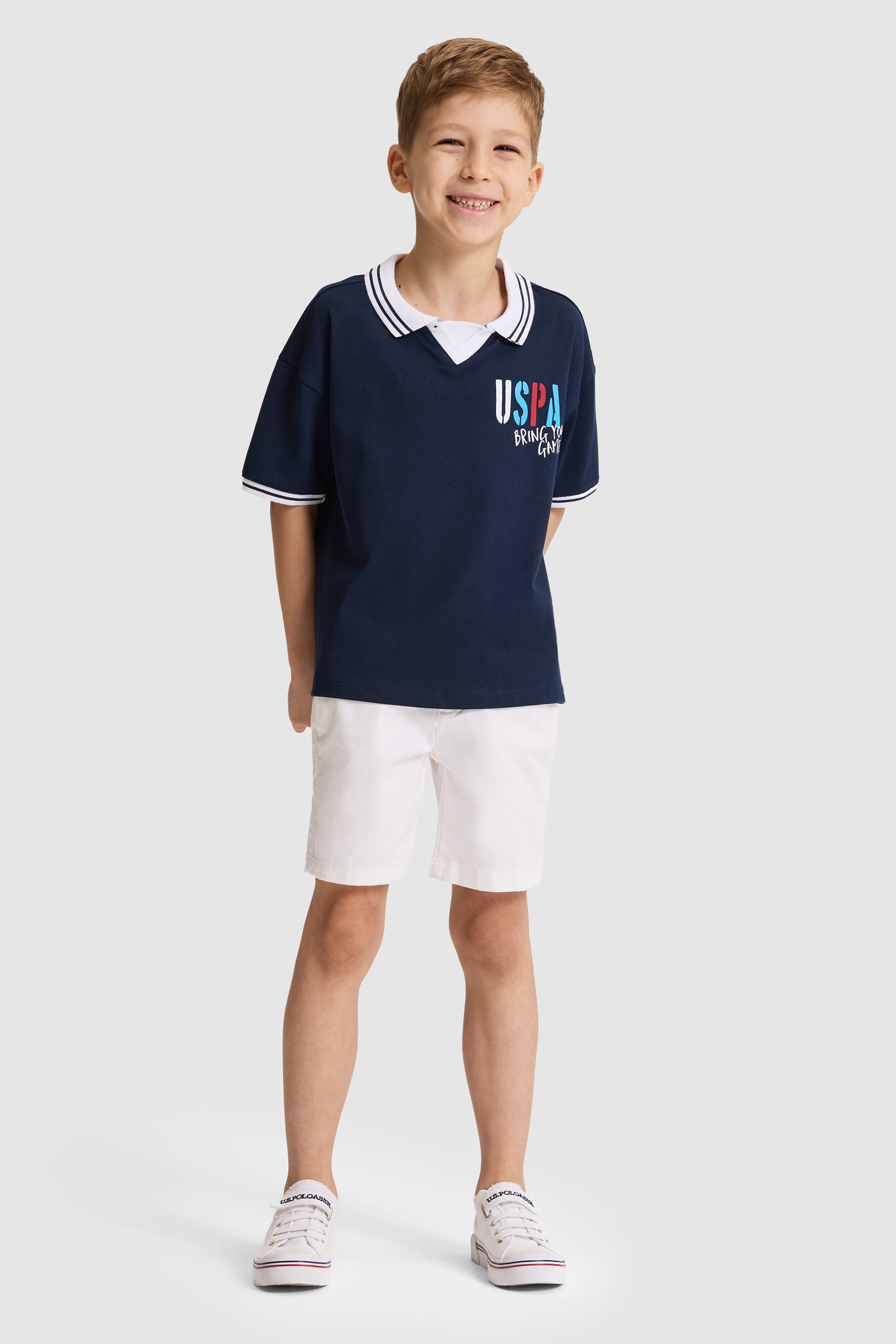 Erkek Çocuk Lacivert Polo Yaka Tişört