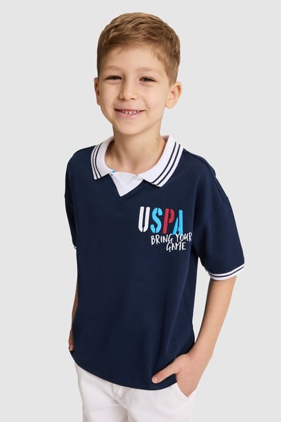 Erkek Çocuk Lacivert Polo Yaka Tişört