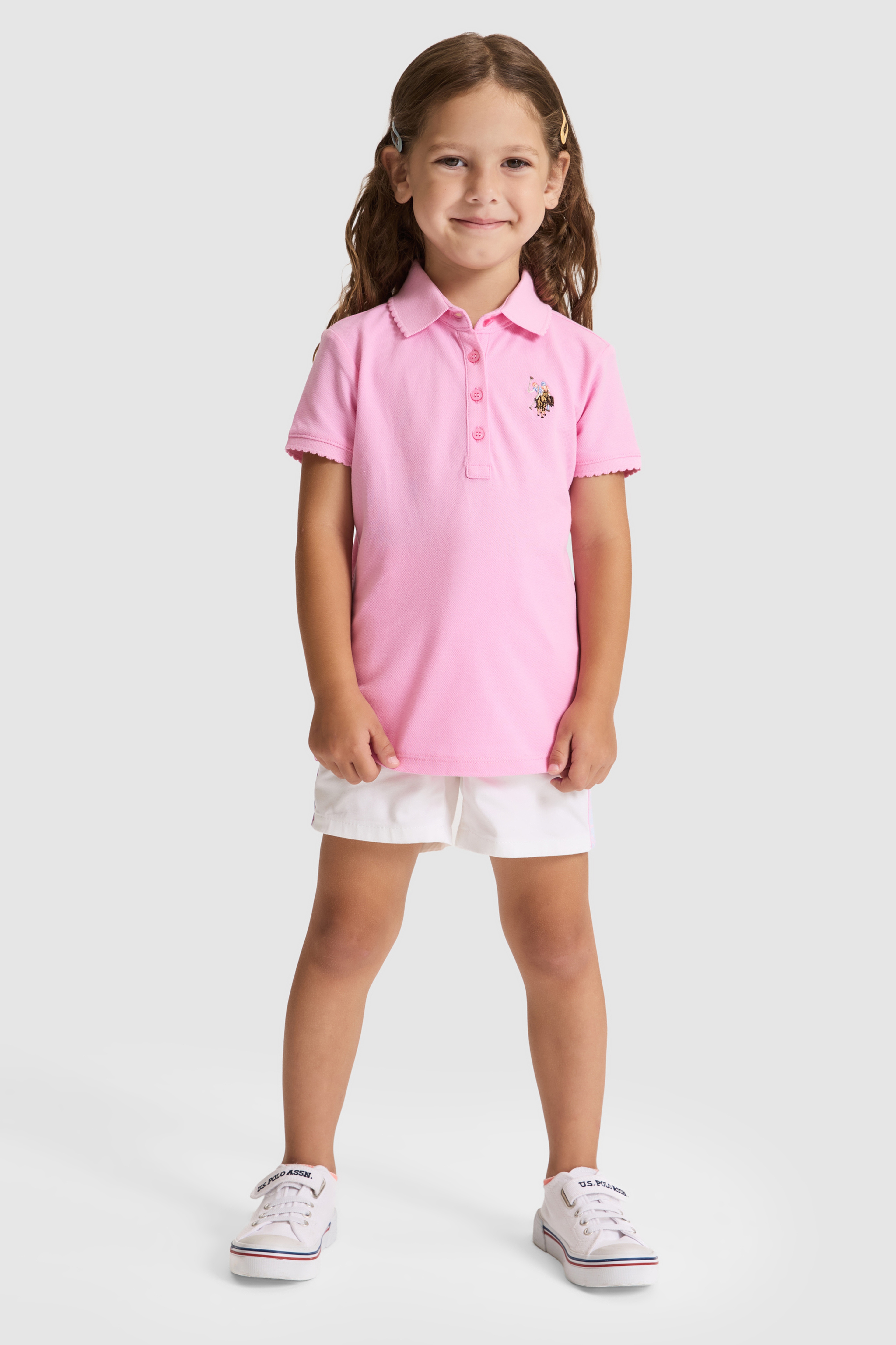 Kız Çocuk Pembe Basic Tişört - Image 4