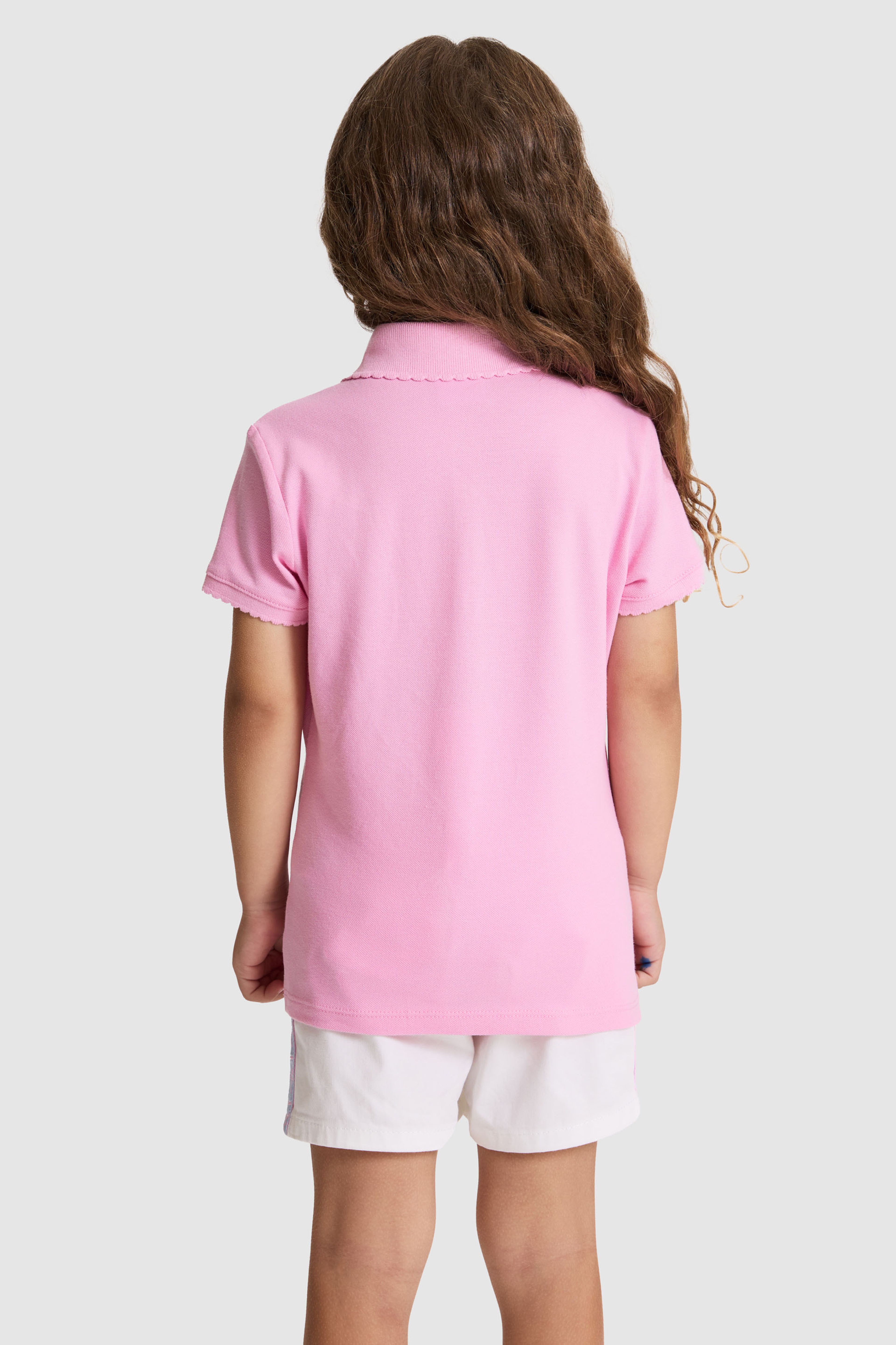 Kız Çocuk Pembe Basic Tişört - Image 5