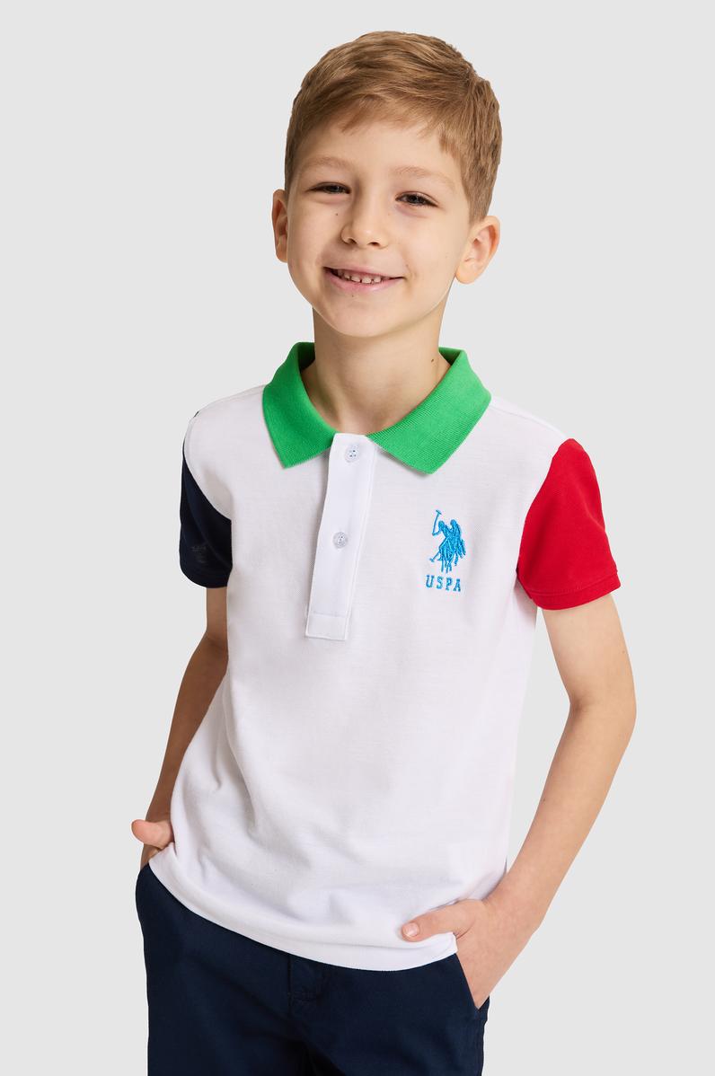Erkek Çocuk Beyaz Polo Yaka Tişört