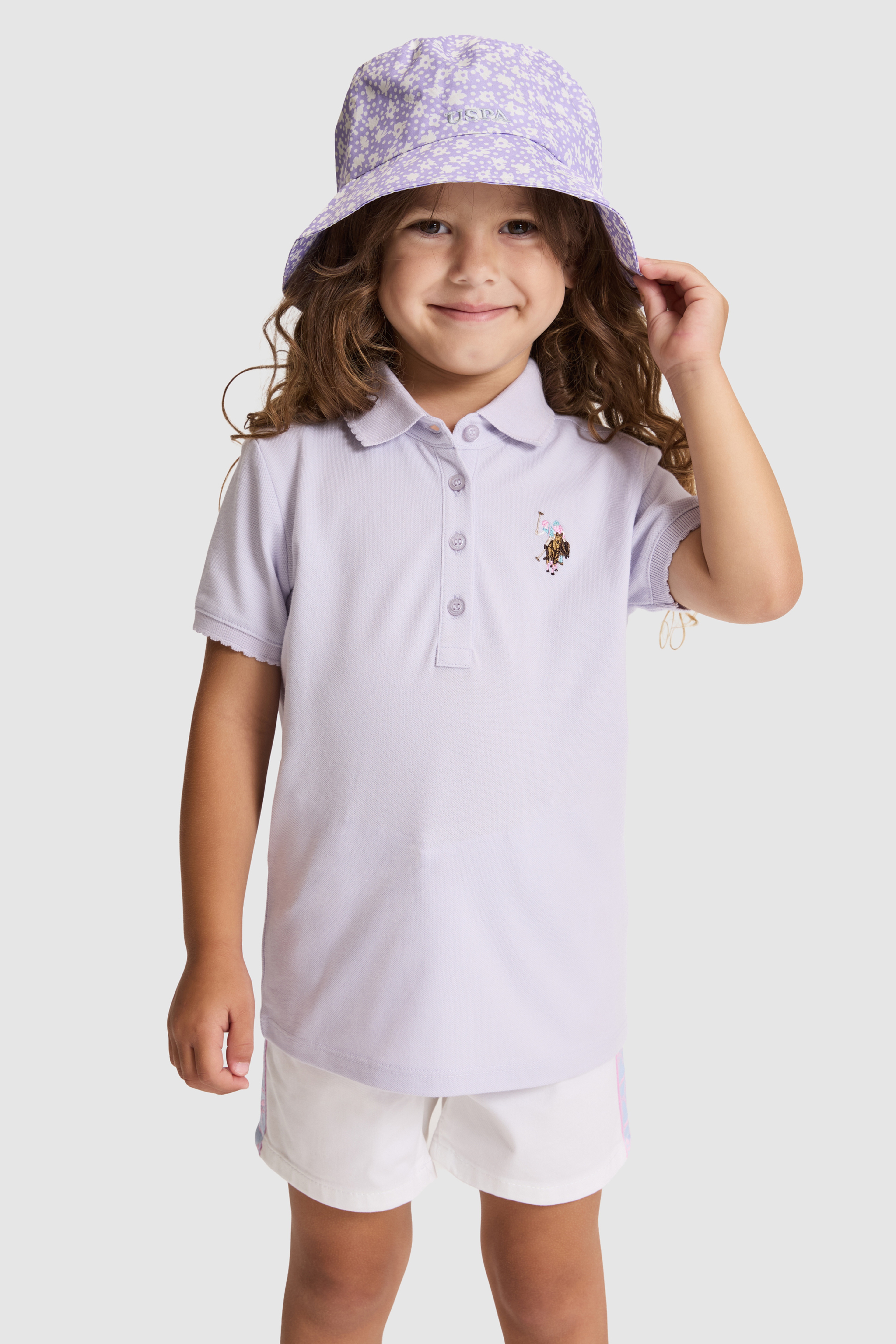 Kız Çocuk Lila Basic Tişört - Image 1