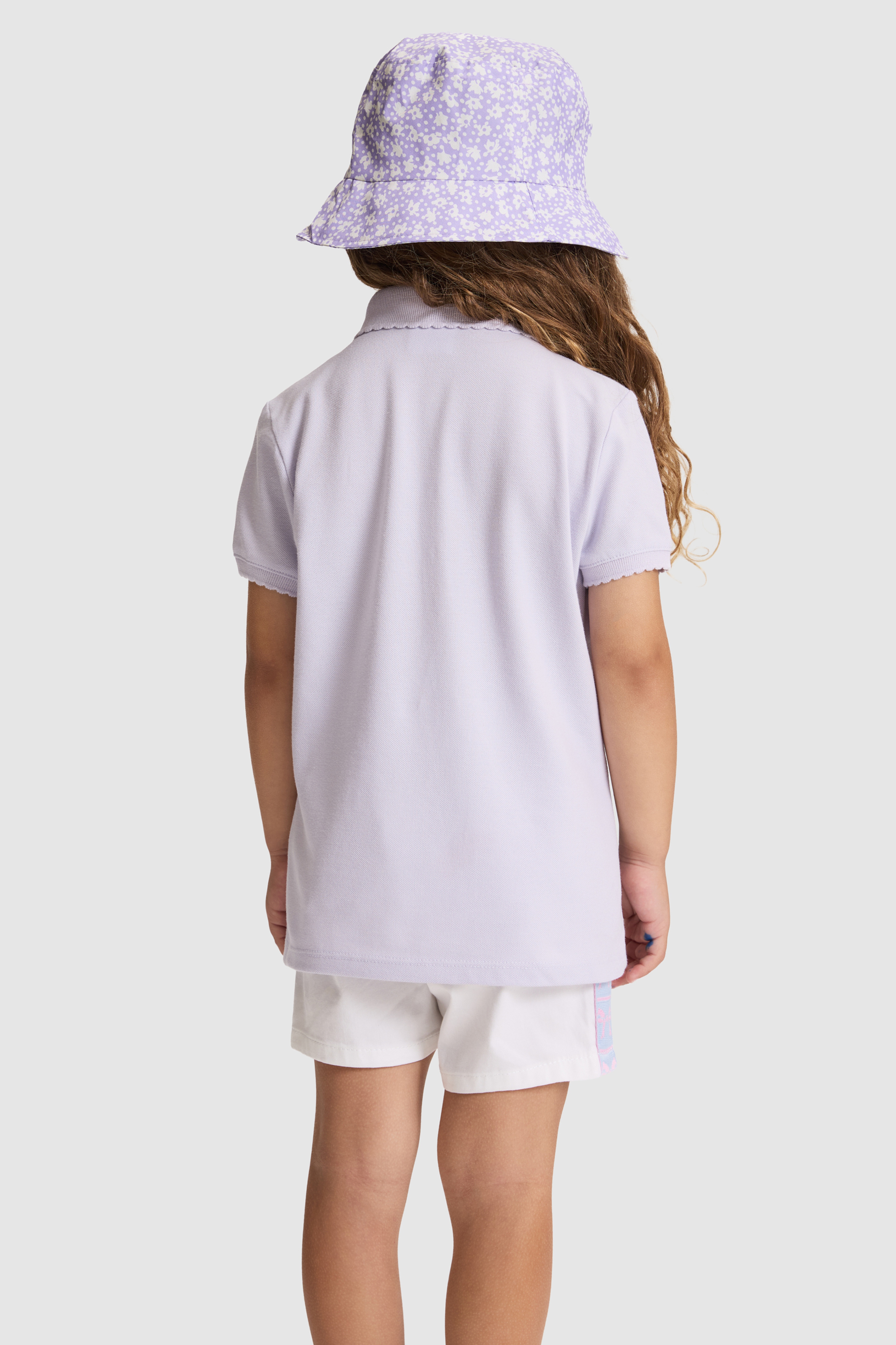 Kız Çocuk Lila Basic Tişört - Image 5