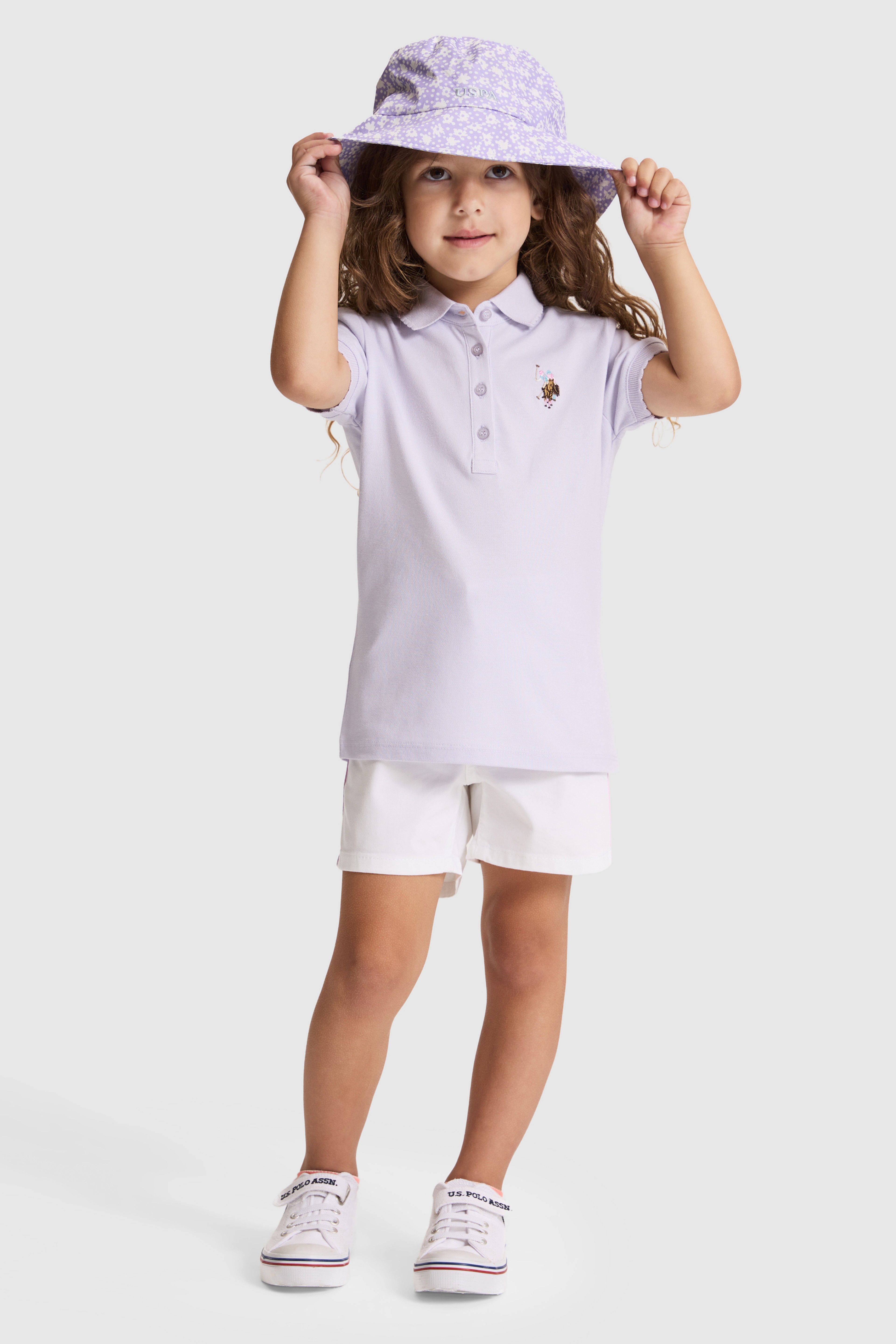 Kız Çocuk Lila Basic Tişört