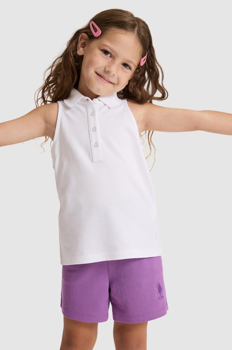 Kız Çocuk Beyaz Basic Tişört