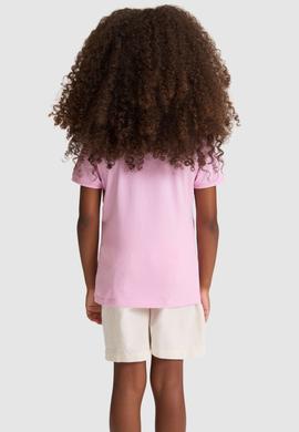 Kız Çocuk Polo Yaka Manolya Basic Tişört - 50320287089
