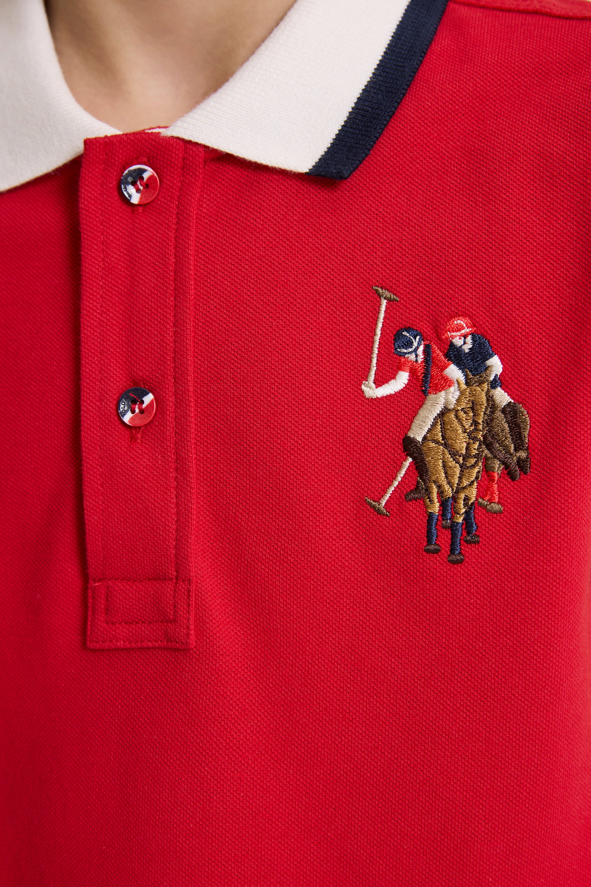 Erkek Çocuk Kırmızı Polo Yaka Basic Tişört - 50320095057