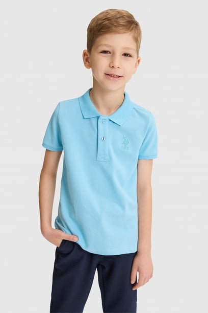Erkek Çocuk Aqua Polo Yaka Basic Tişört