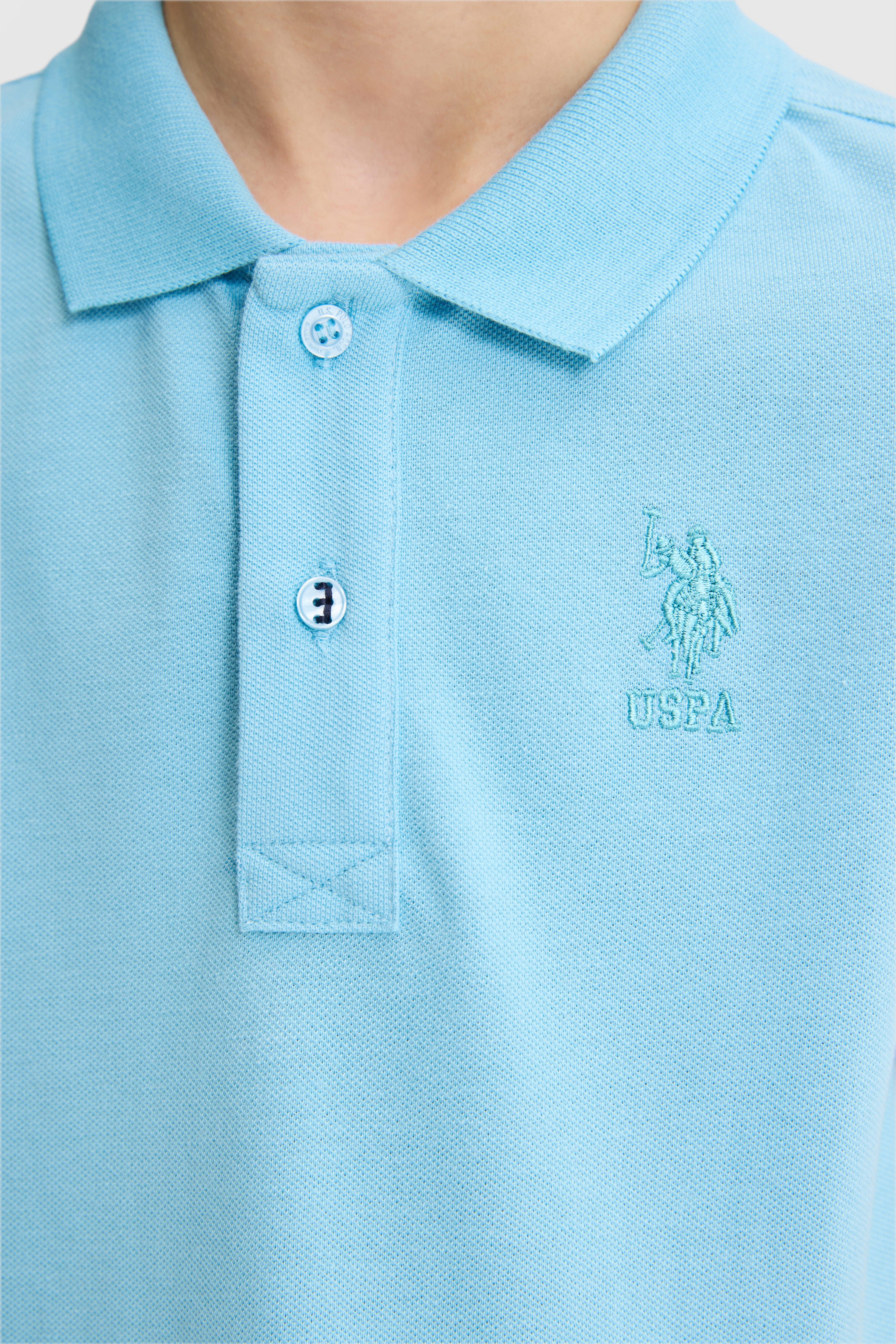 Erkek Çocuk Aqua Polo Yaka Basic Tişört - Image 6
