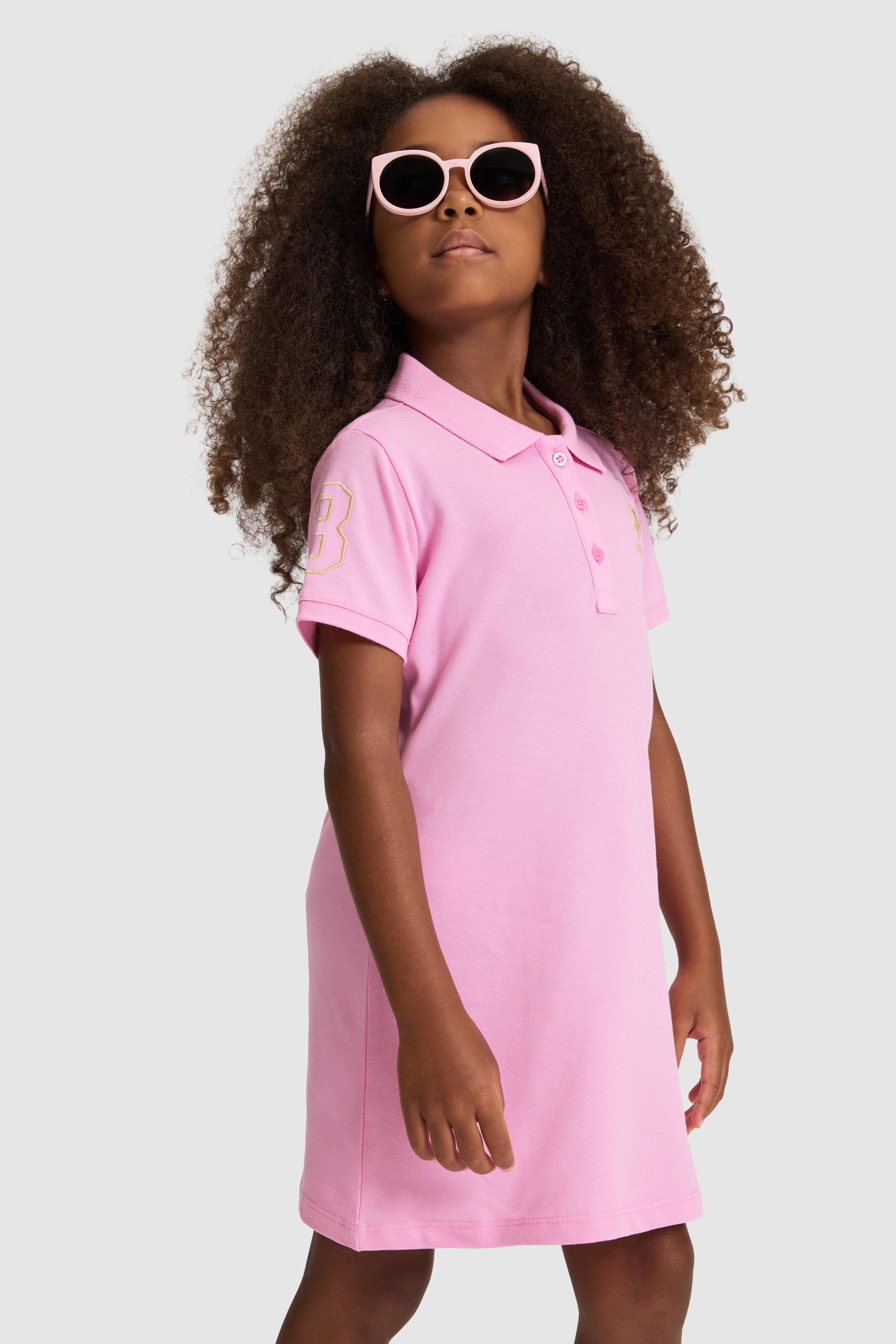 Kız Çocuk Pembe Örme Elbise - 50320314033