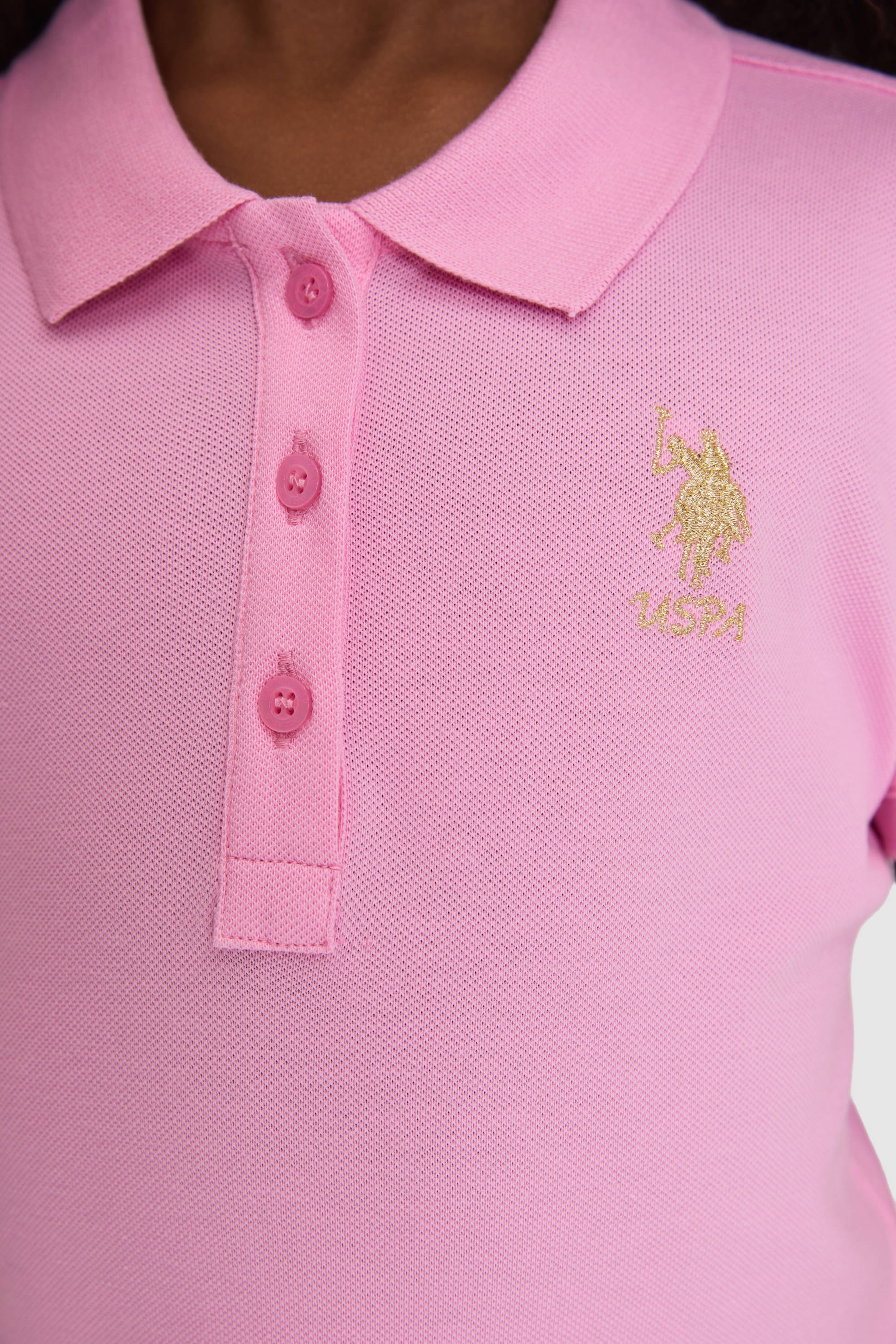 Kız Çocuk Pembe Örme Elbise - Image 6