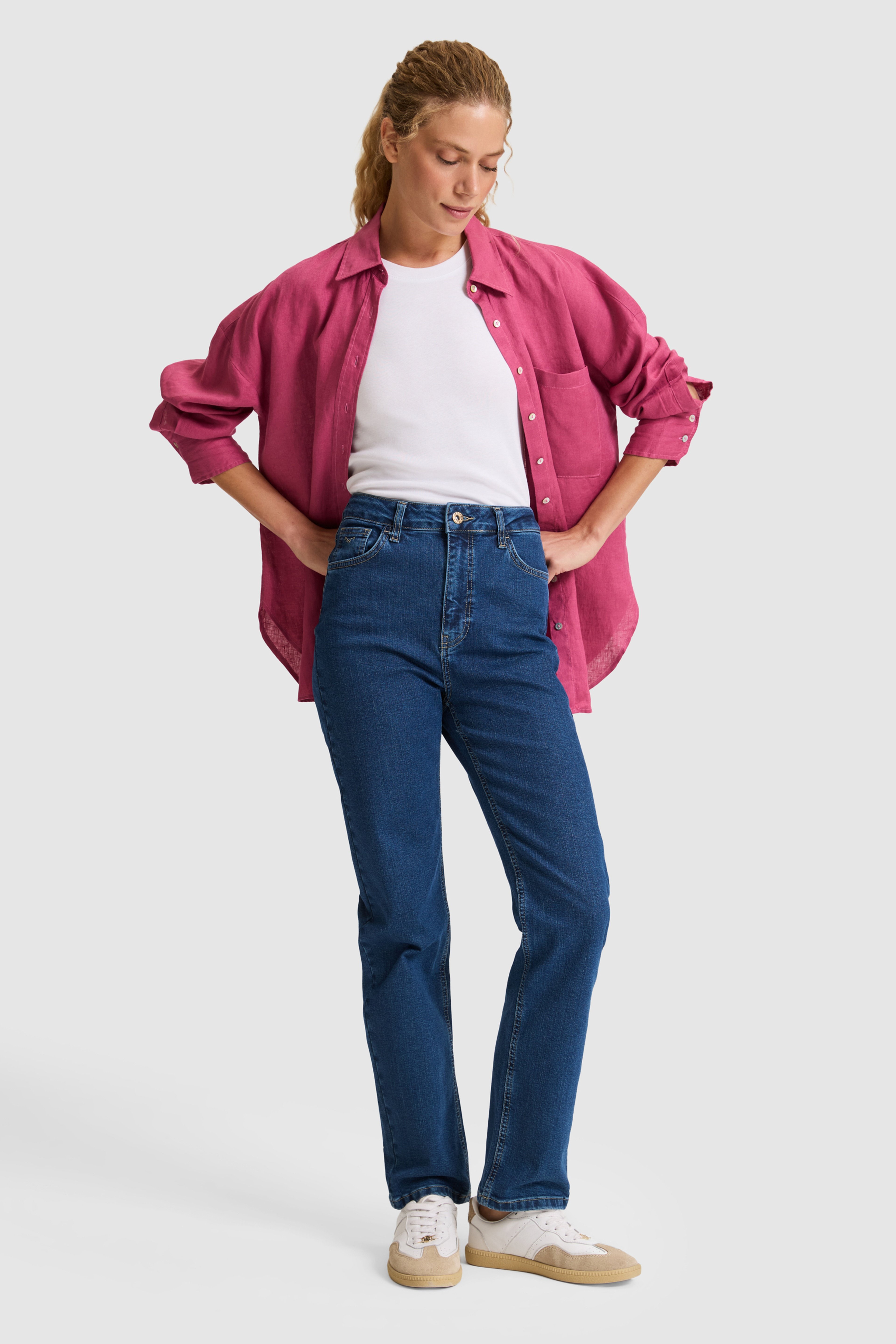 Kadın Eflatun Jean Pantolon - Image 1
