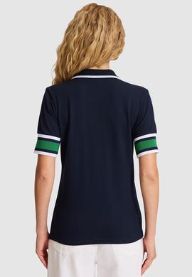 Kadın Lacivert Polo Yaka Tişört - 50323543021