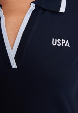 Kadın Lacivert Polo Yaka Tişört - 50323543021