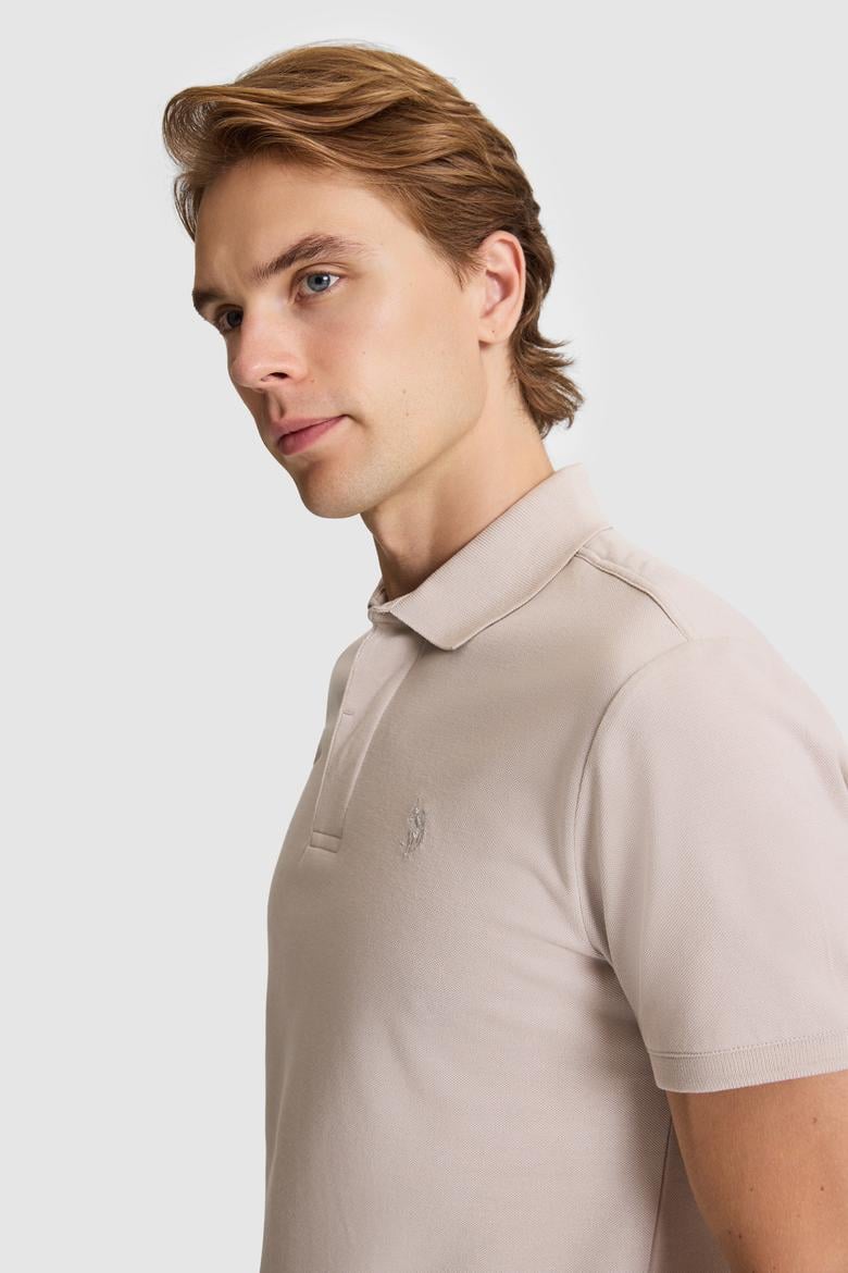 Erkek Taş Slim Fit Polo Yaka Basic Tişört - 50327003067
