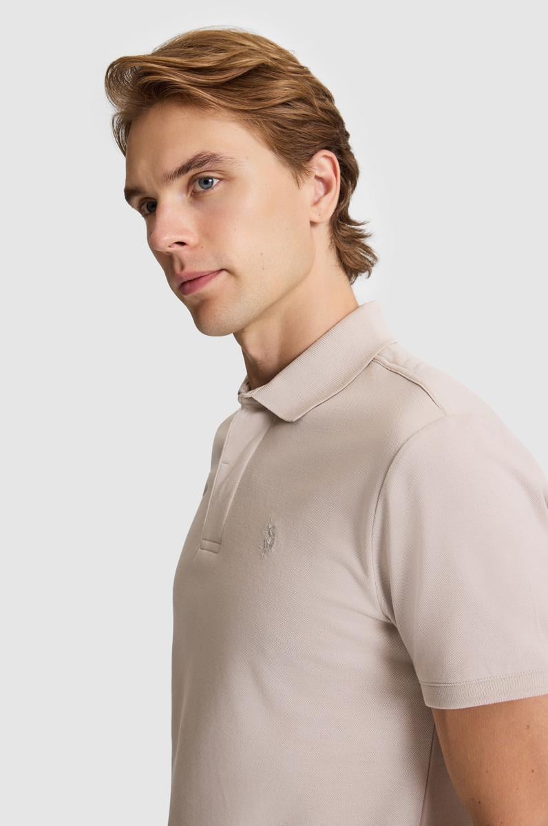 Erkek Taş Slim Fit Polo Yaka Basic Tişört