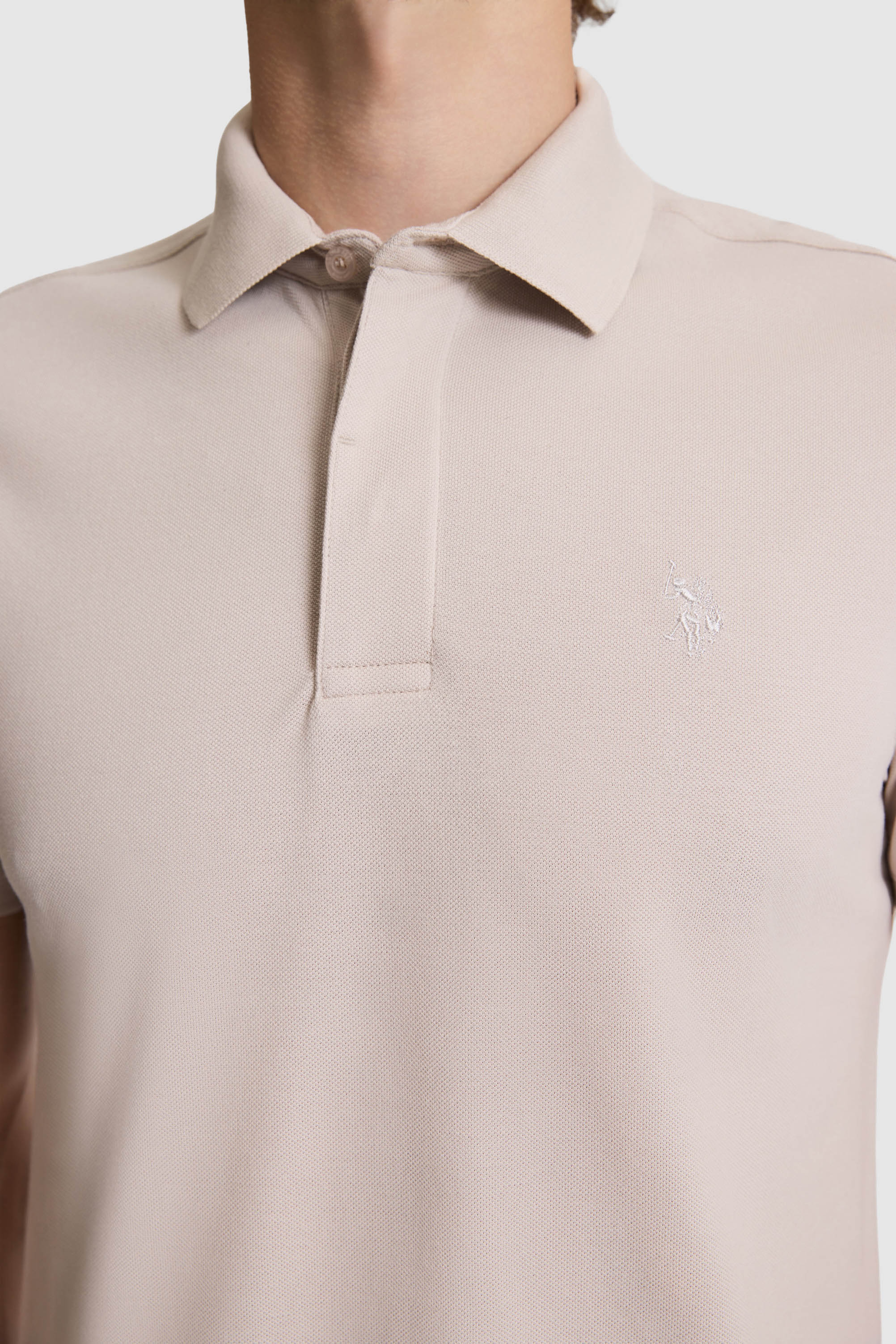 Erkek Taş Slim Fit Polo Yaka Basic Tişört - Image 6