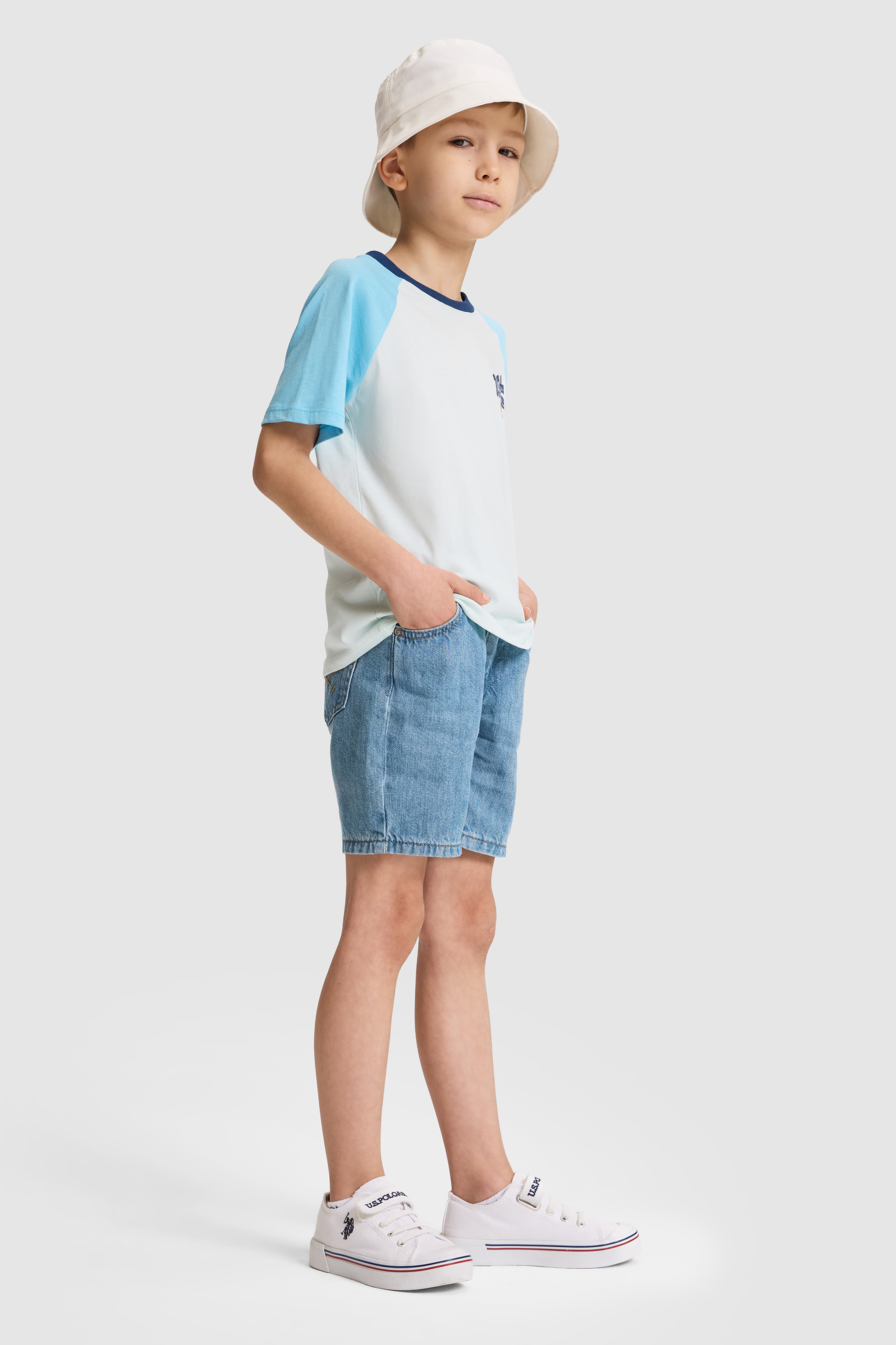 Erkek Çocuk Mavi Jean Şort - Image 3