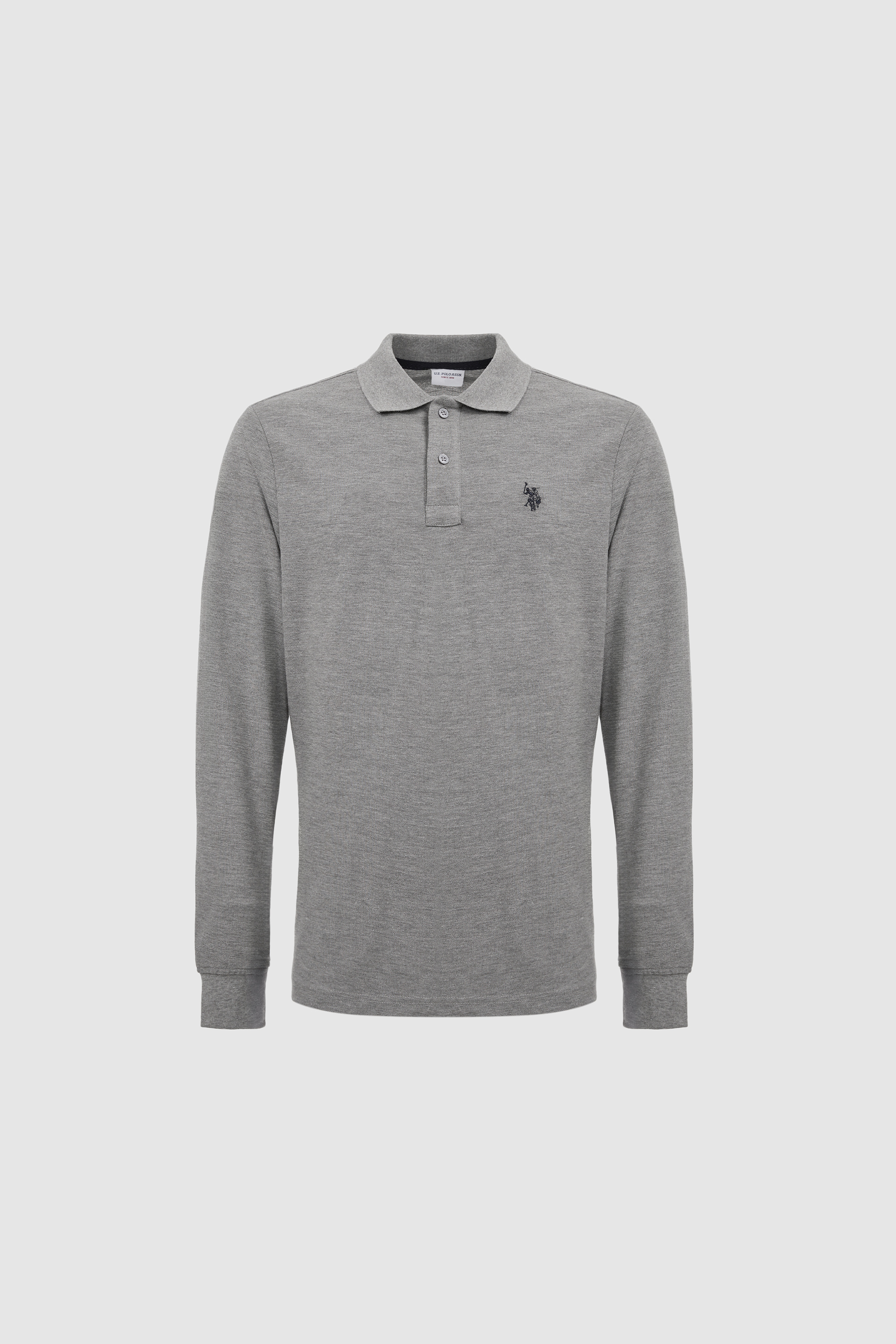 Erkek Gri Melanj Basic Sweatshirt - Image 7