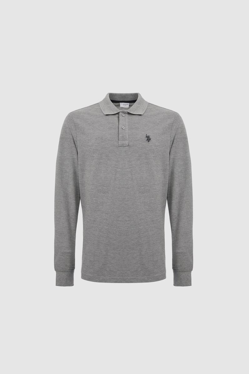 Erkek Gri Melanj Basic Sweatshirt