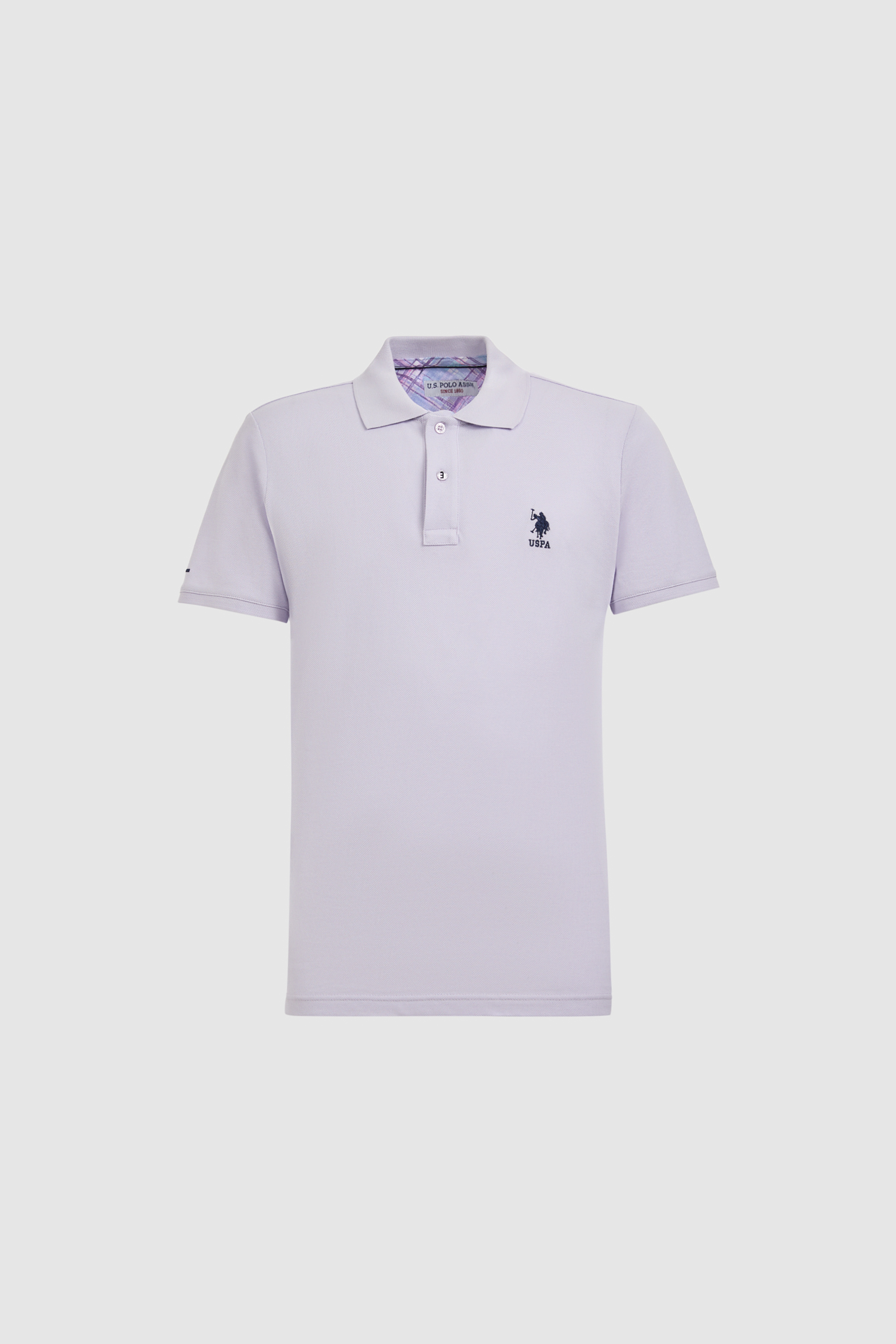 Erkek Lila Slim Fit Polo Yaka Basic Tişört - Image 7