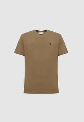 Erkek Haki Regular Fit Bisiklet YakaTişört - 50322518118