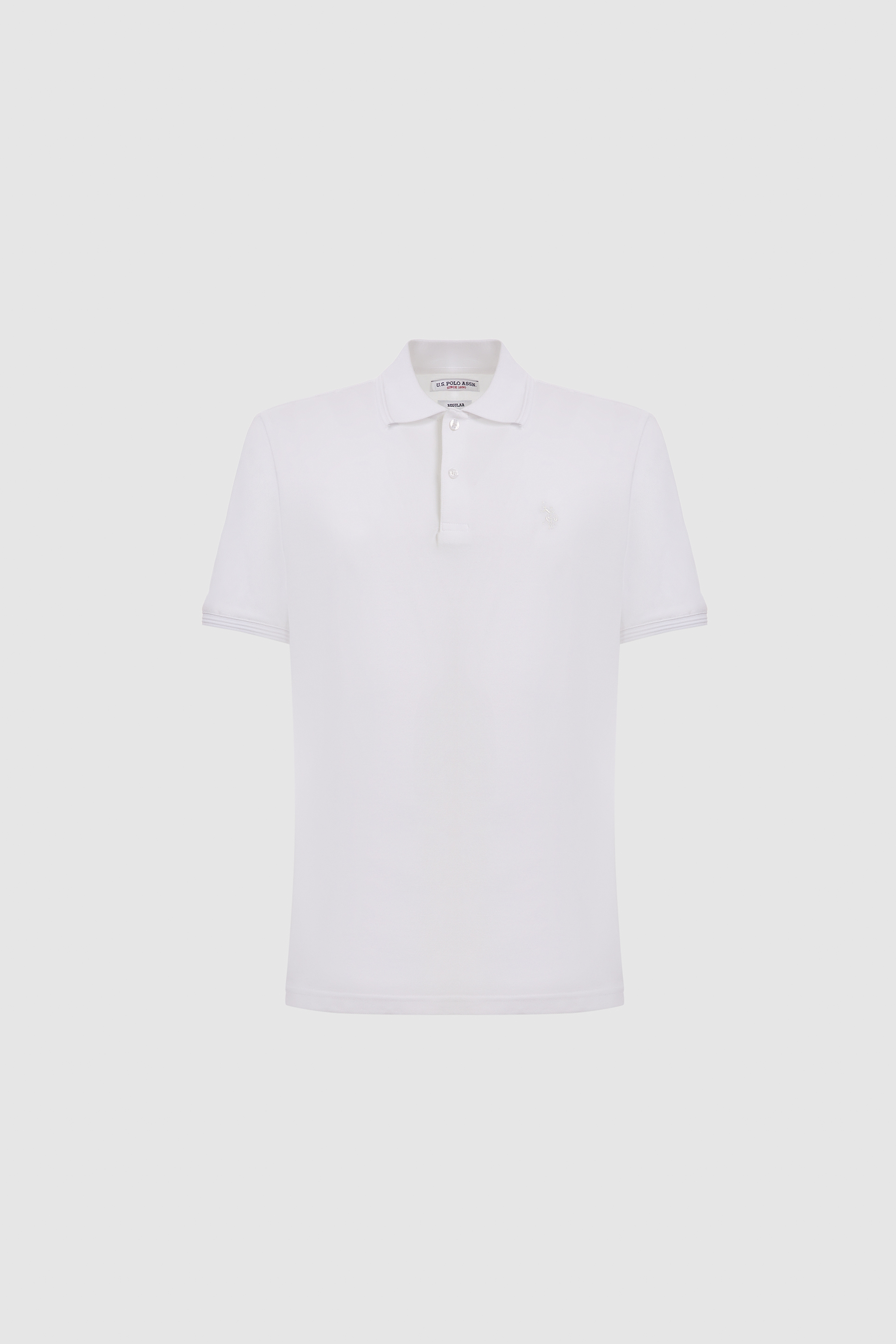 Erkek Beyaz Regular Fit Polo Yaka Basic Tişört