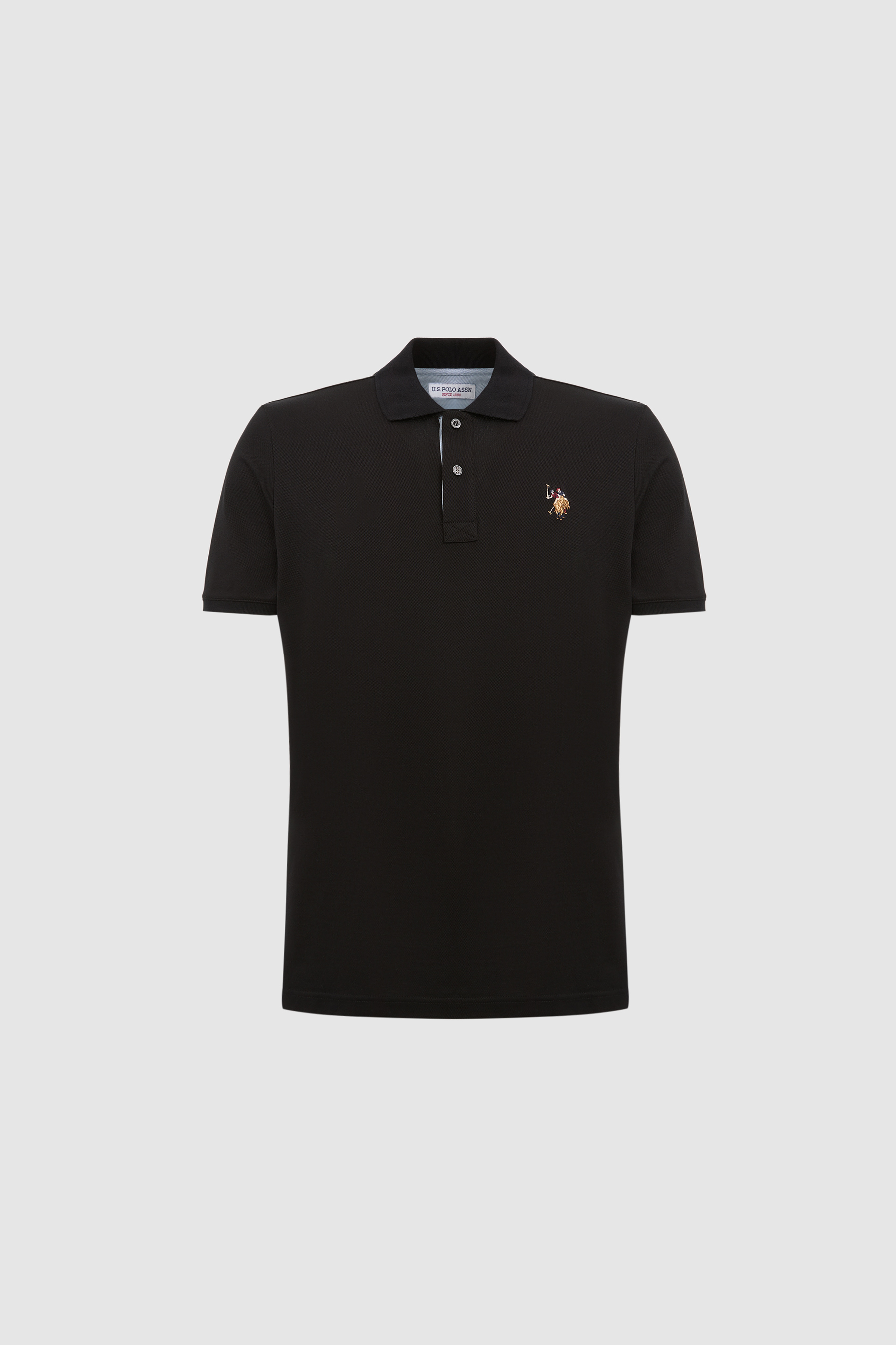 Erkek Siyah Regular Fit Polo Yaka Basic Tişört - Image 7