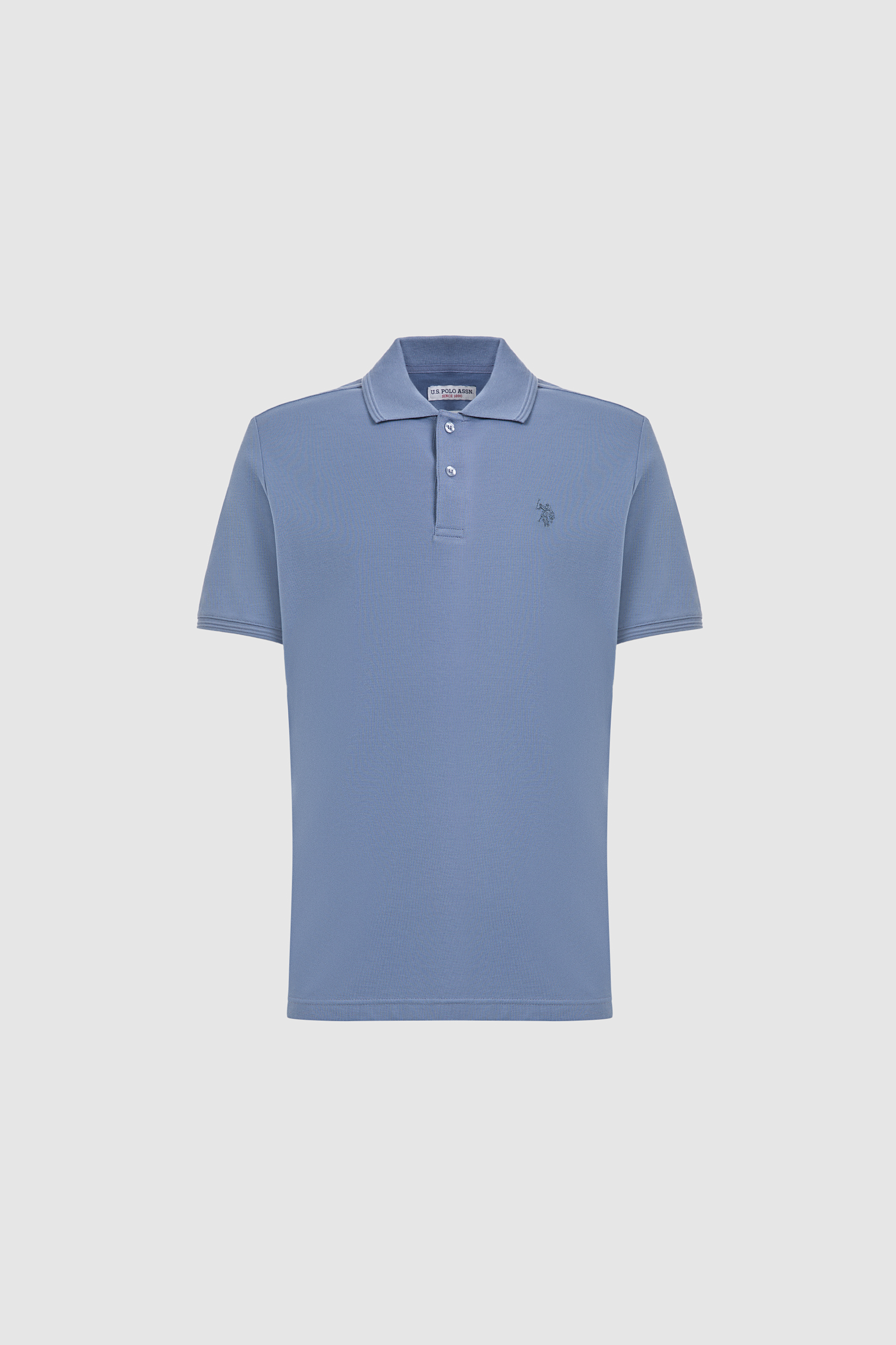 Erkek İndigo Regular Fit Polo Yaka Basic Tişört - 50324938080