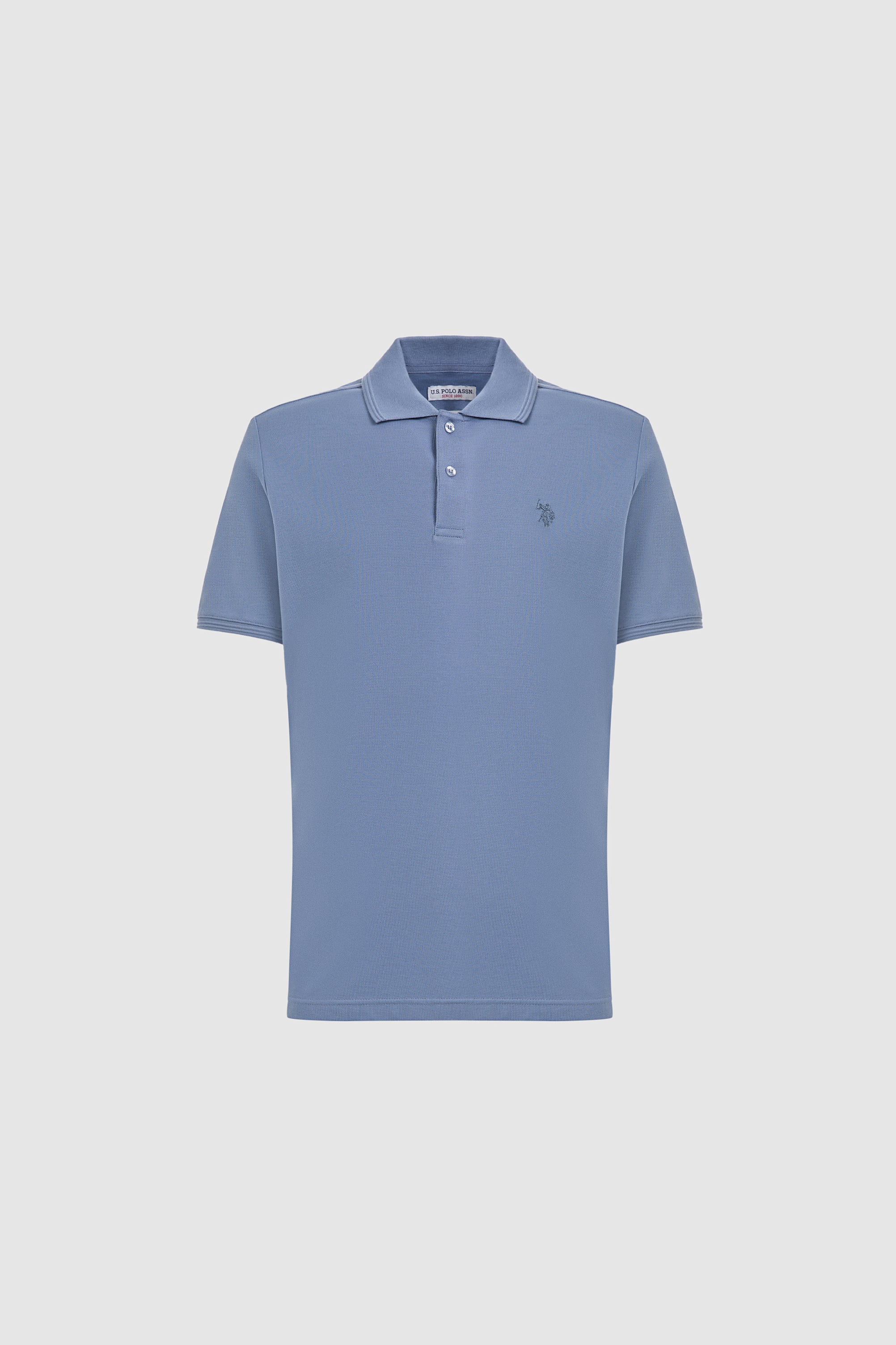 Erkek İndigo Regular Fit Polo Yaka Basic Tişört - 50324938080