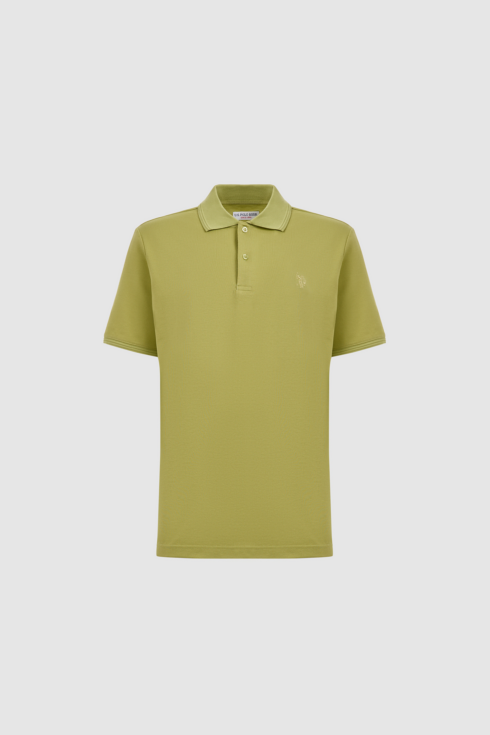 Erkek Yeşil Regular Fit Polo Yaka Basic Tişört - 50324938161