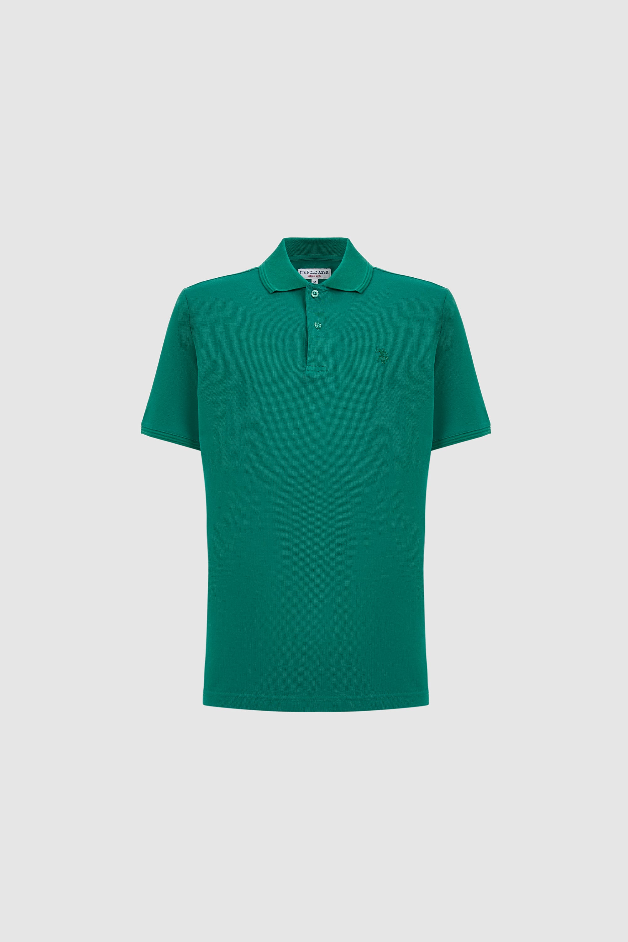 Erkek Koyu Yeşil Regular Fit Polo Yaka Basic Tişört - 50324938157