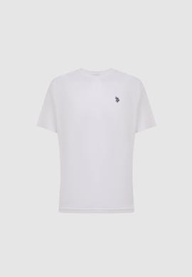 Erkek Beyaz Regular Fit Bisiklet Yaka Basic Tişört - 50324944011