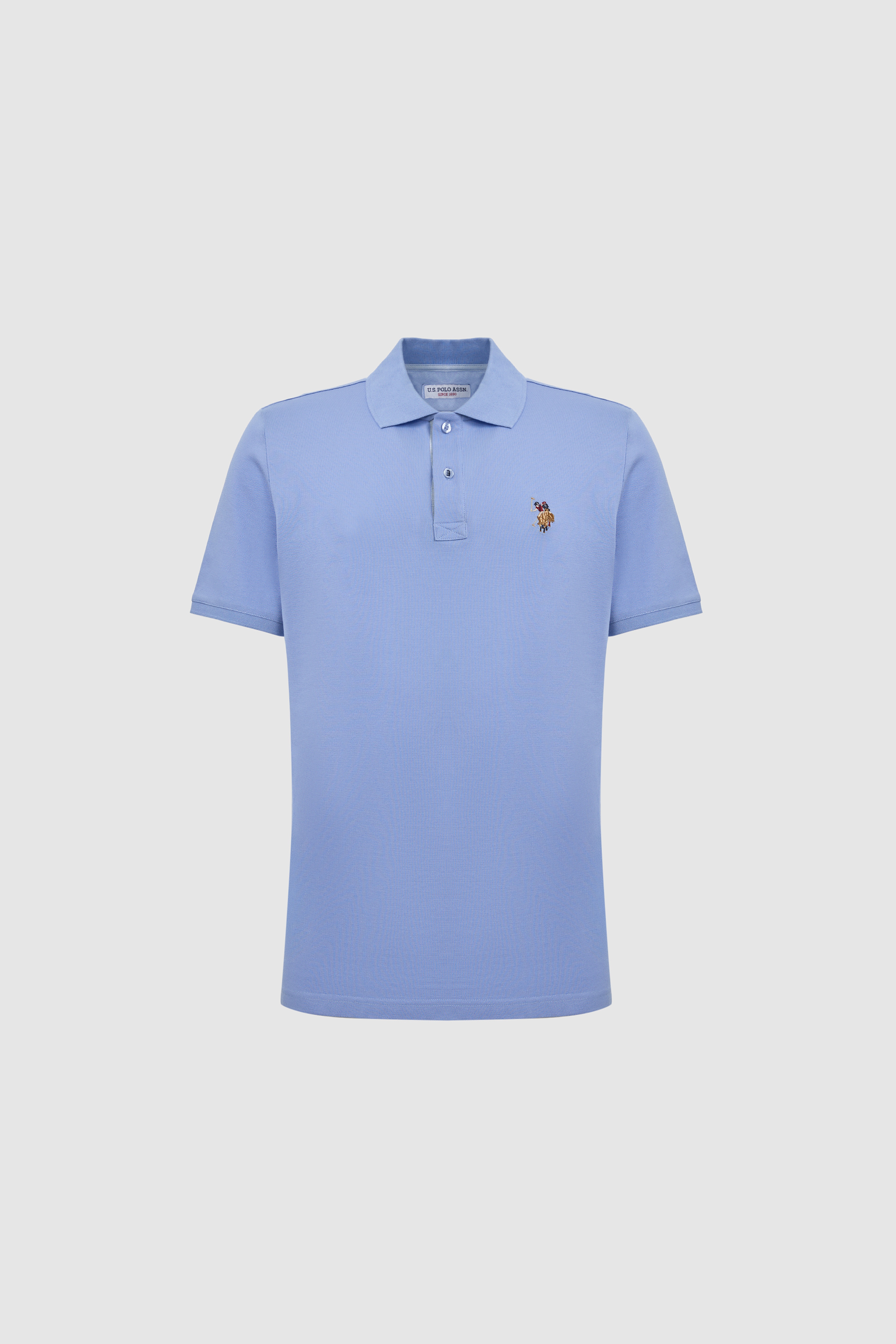 Erkek Mor Regular Fit Polo Yaka Basic Tişört