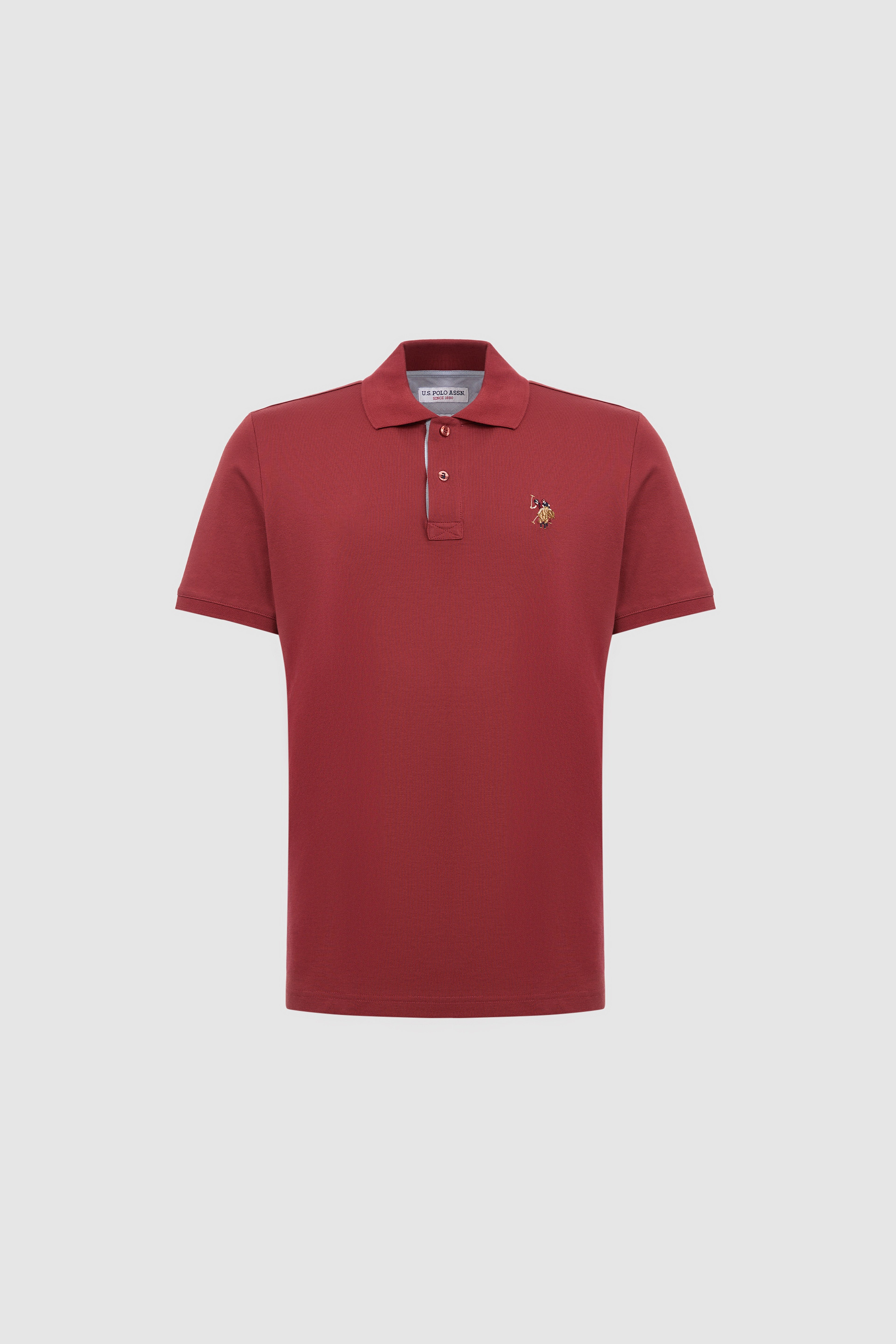 Erkek Vişne Regular Fit Polo Yaka Basic Tişört - Image 7