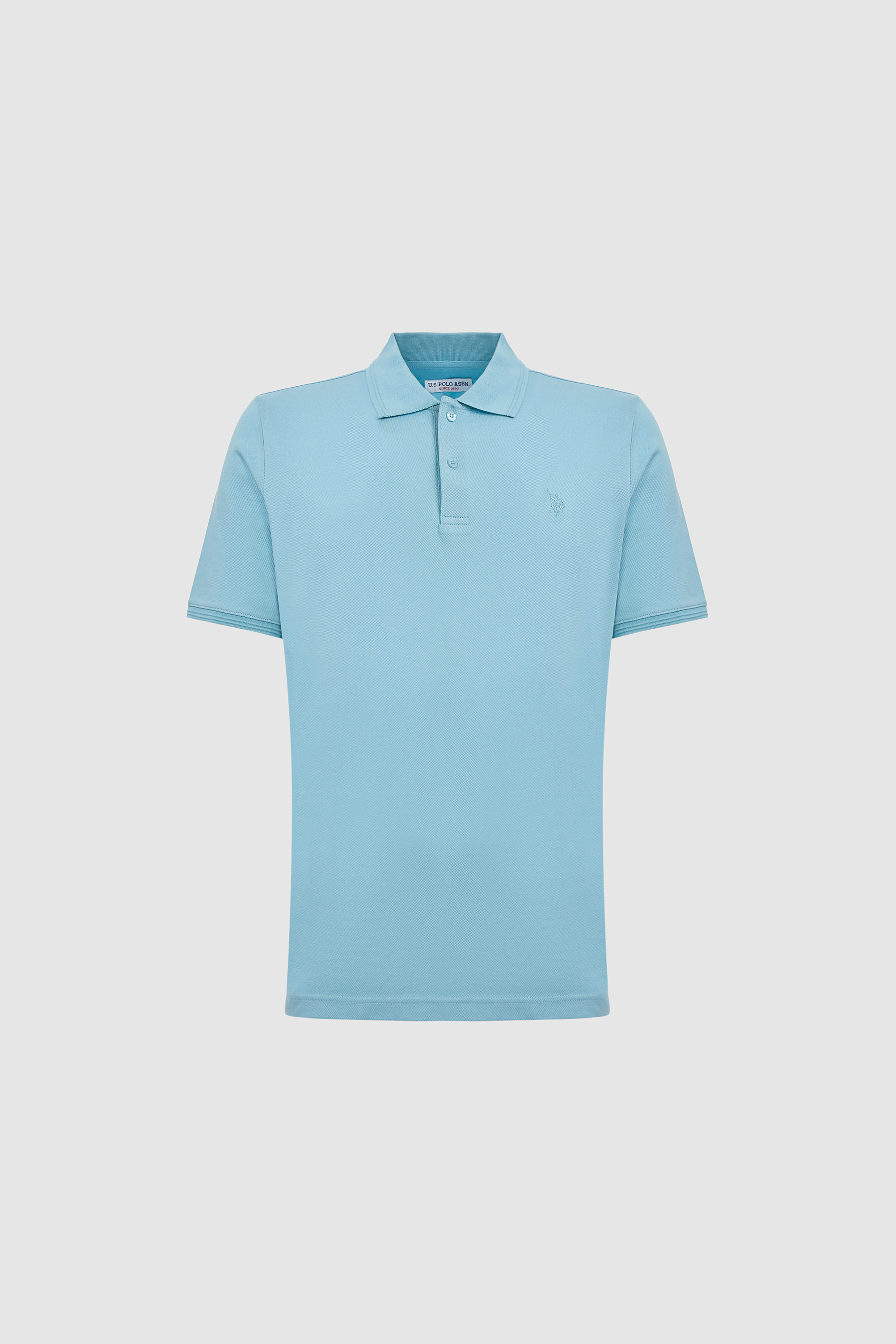 Erkek Mavi Regular Fit Polo Yaka Basic Tişört - Image 7