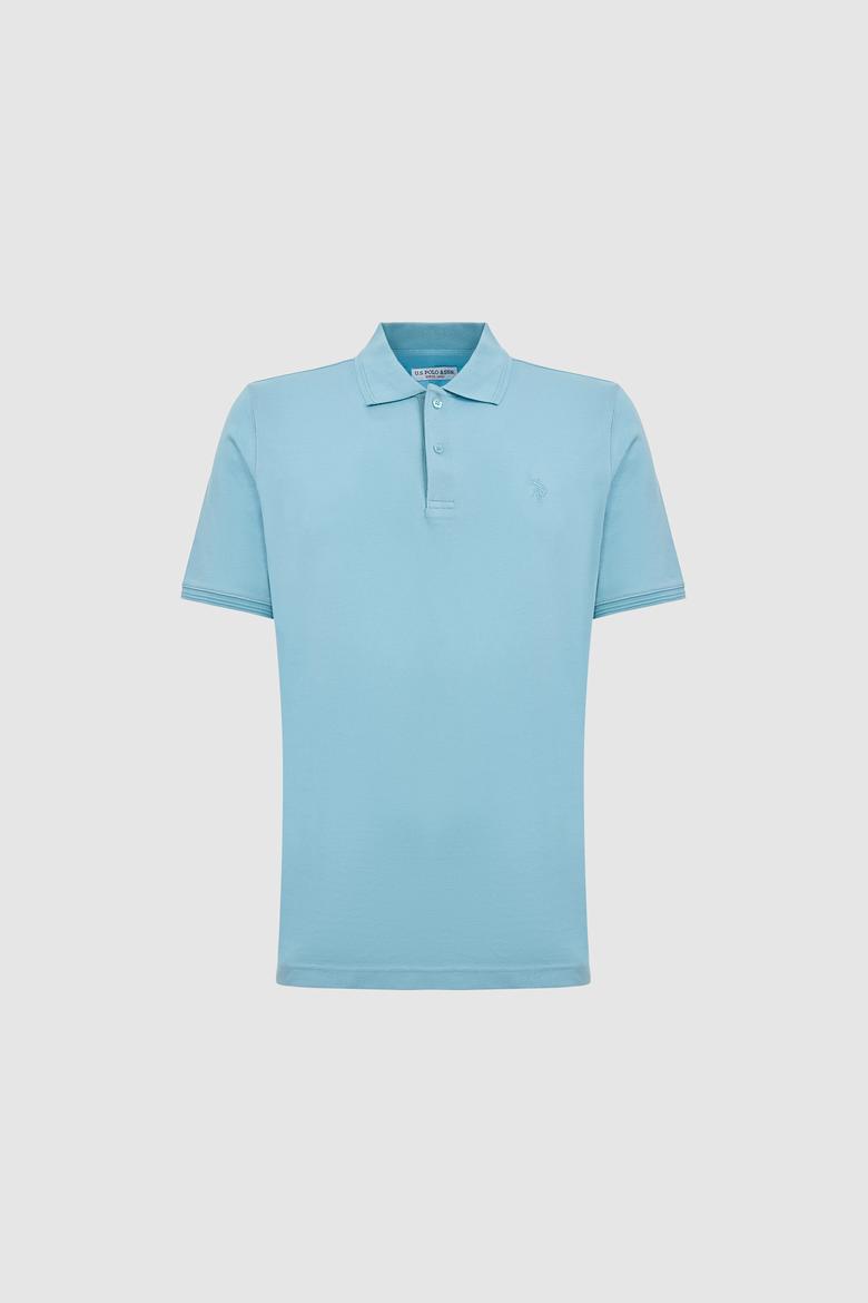 Erkek Mavi Regular Fit Polo Yaka Basic Tişört - 50324938206