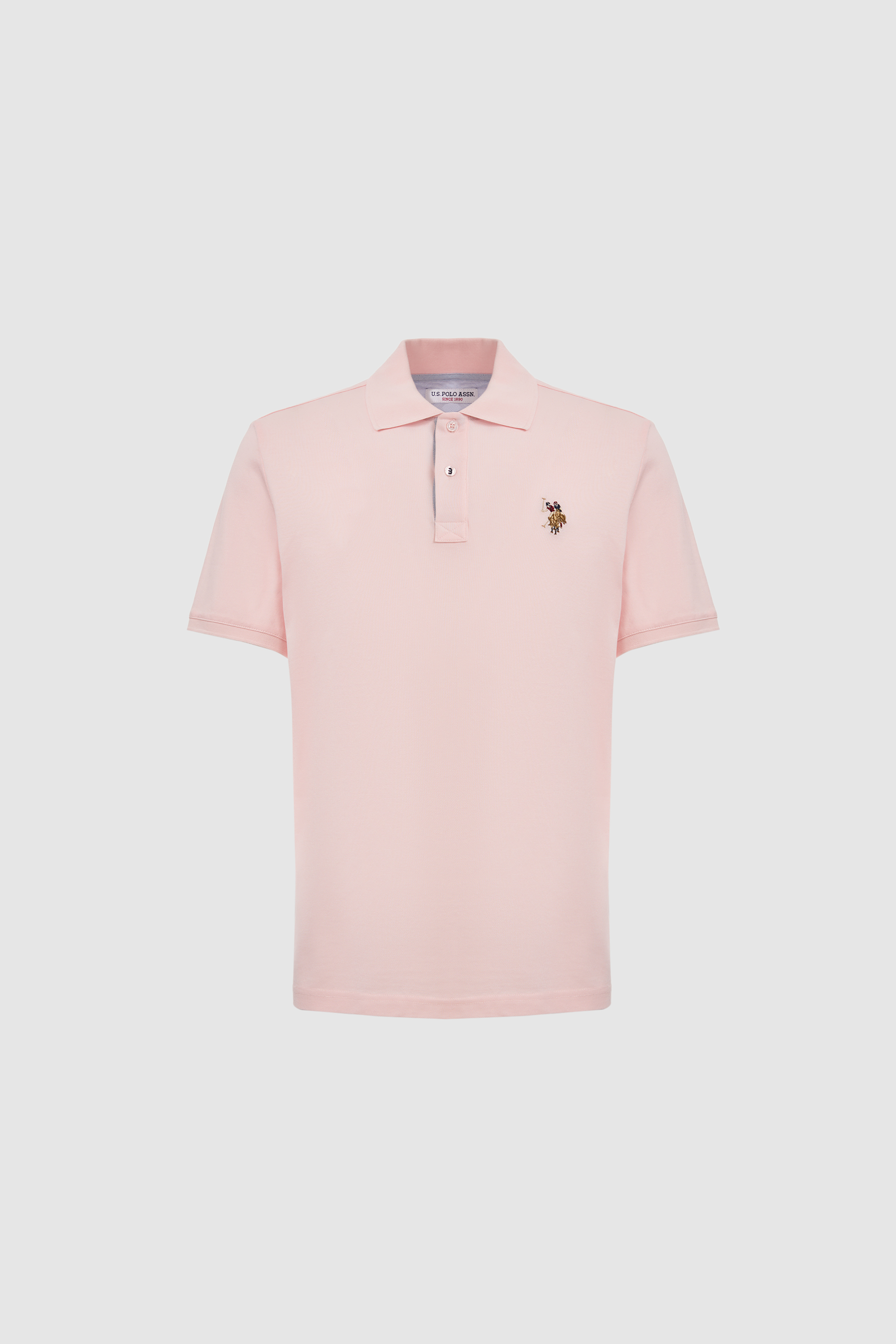 Erkek Açık Pembe Regular Fit Polo Yaka Basic Tişört - 50324937028