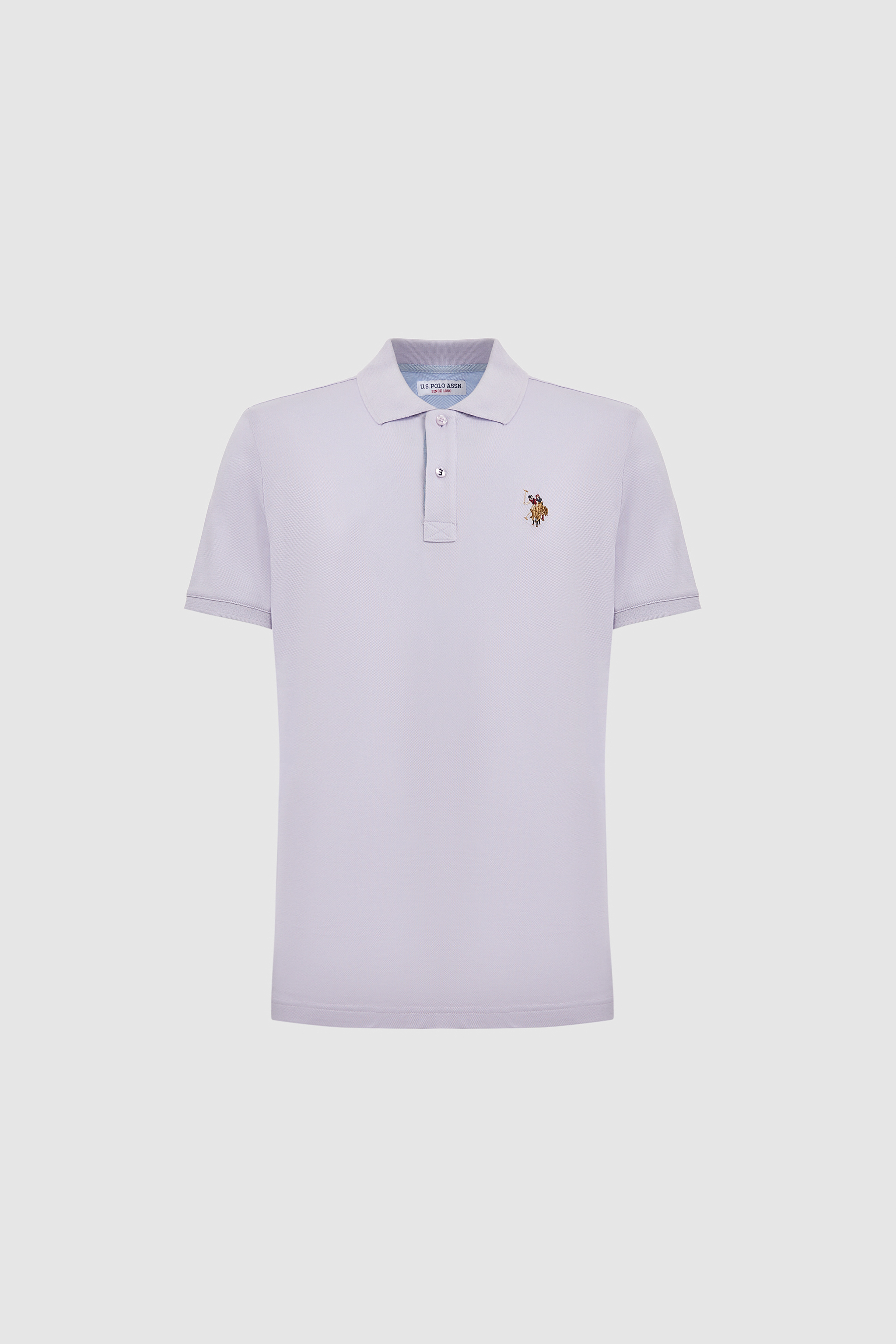 Erkek Lila Regular Fit Polo Yaka Basic Tişört - Image 7