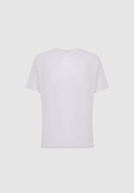 Erkek Beyaz Regular Fit Bisiklet Yaka Basic Tişört - 50324943016