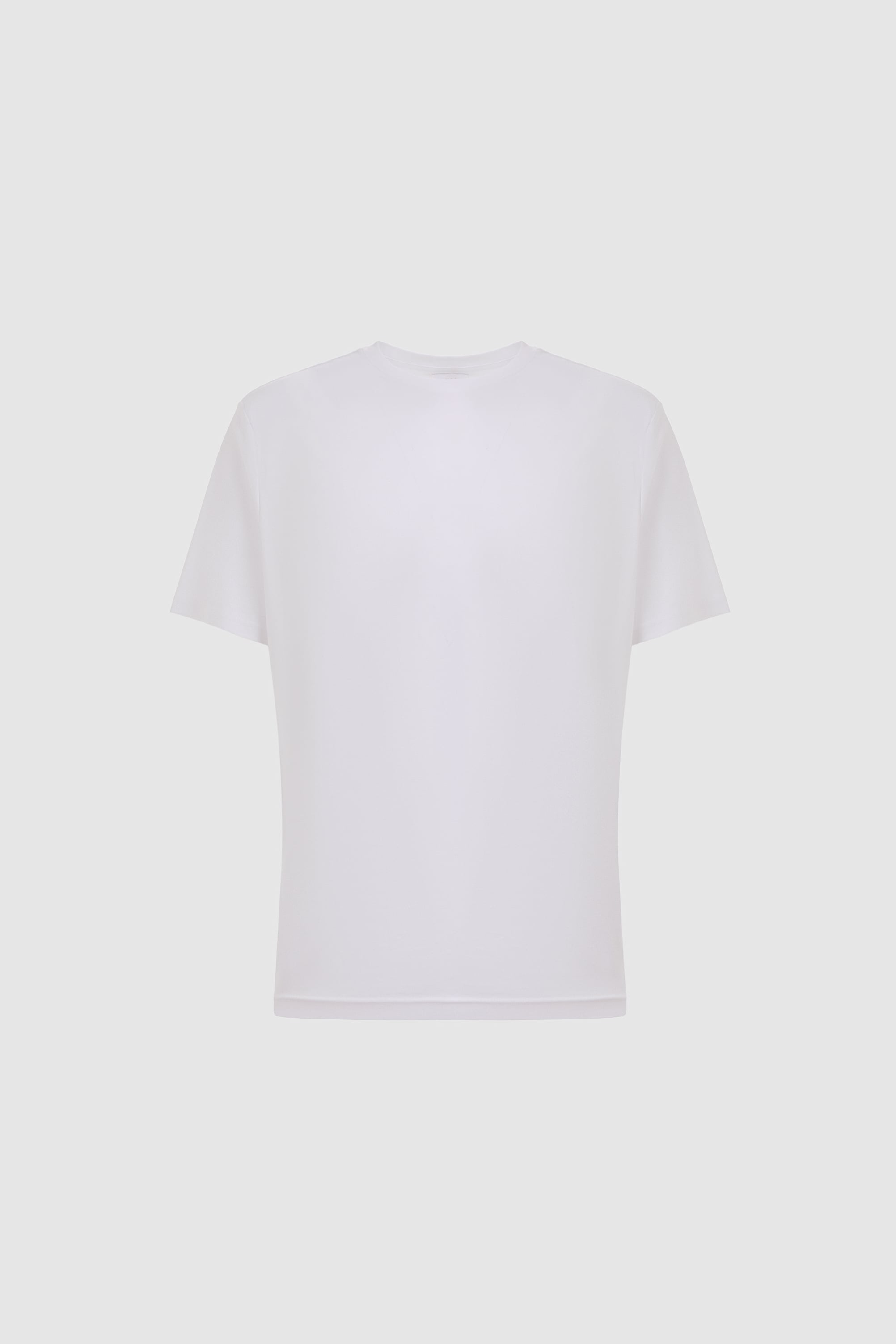 Erkek Beyaz Regular Fit Bisiklet Yaka Basic Tişört - 50324943016