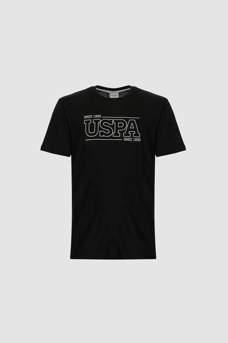 Erkek Siyah Regular Fit Bisiklet Yaka Tişört